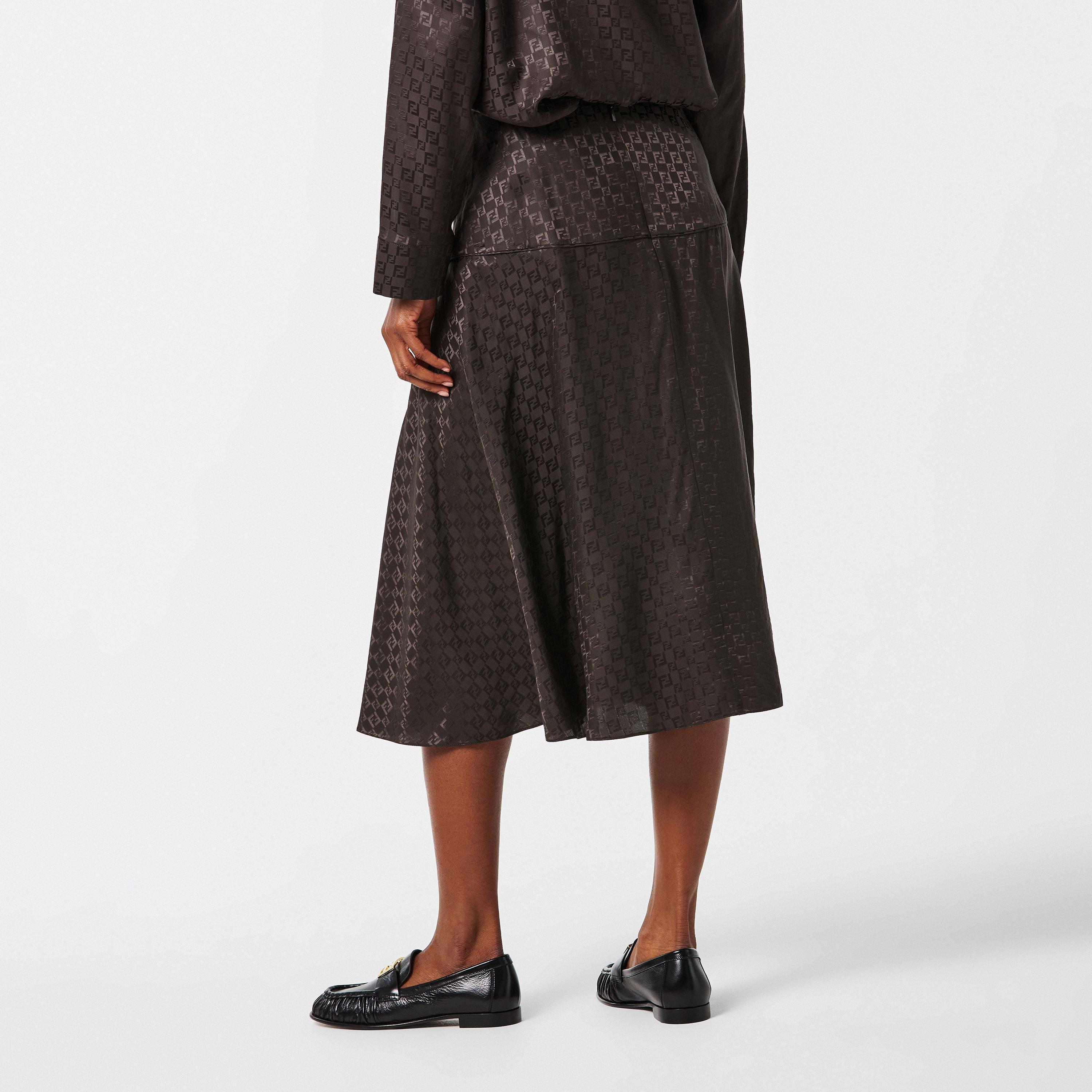 Dark Brown - Fendi - Women's Midi Skirt - 4