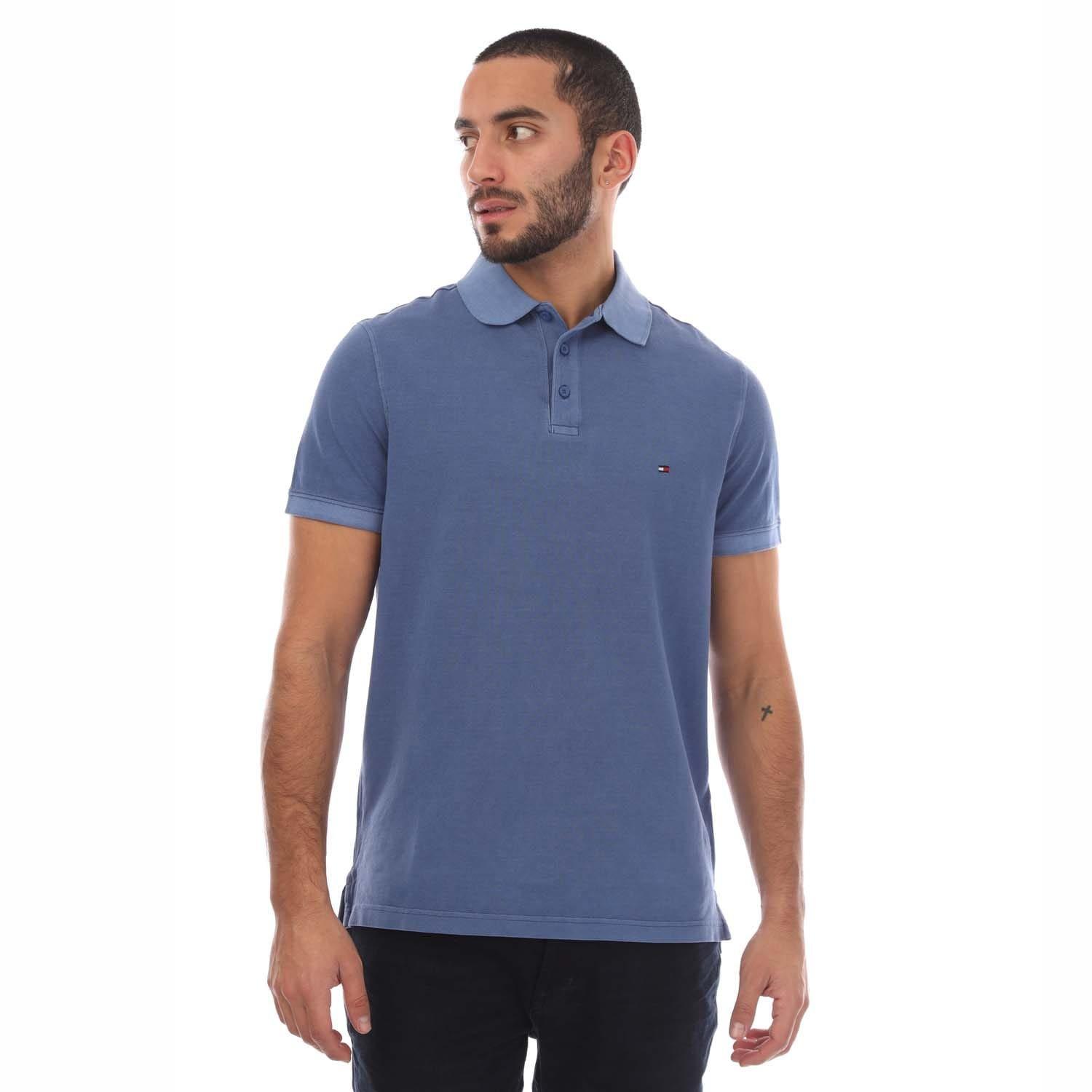 Blue - Tommy Hilfiger - Garment Dye Regular-Fit Polo Shirt - 1