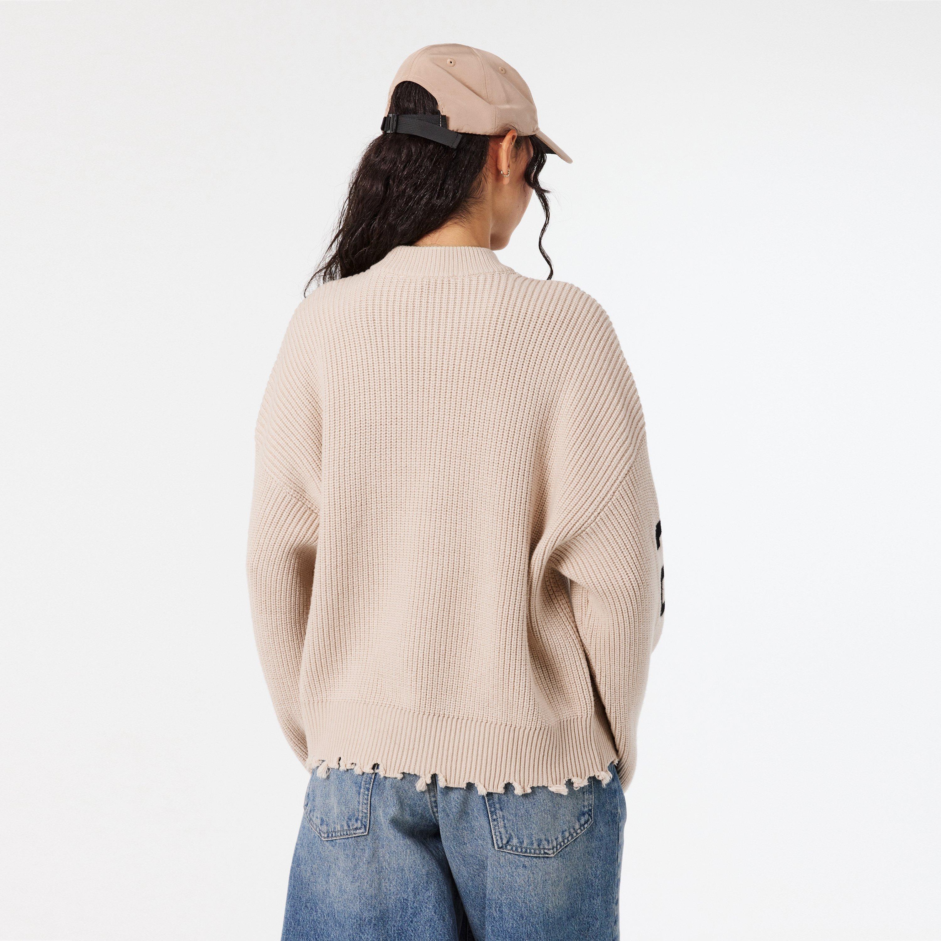 Cream - WRSTBHVR - Women's Minimalist Crew Neck Jumper - 4