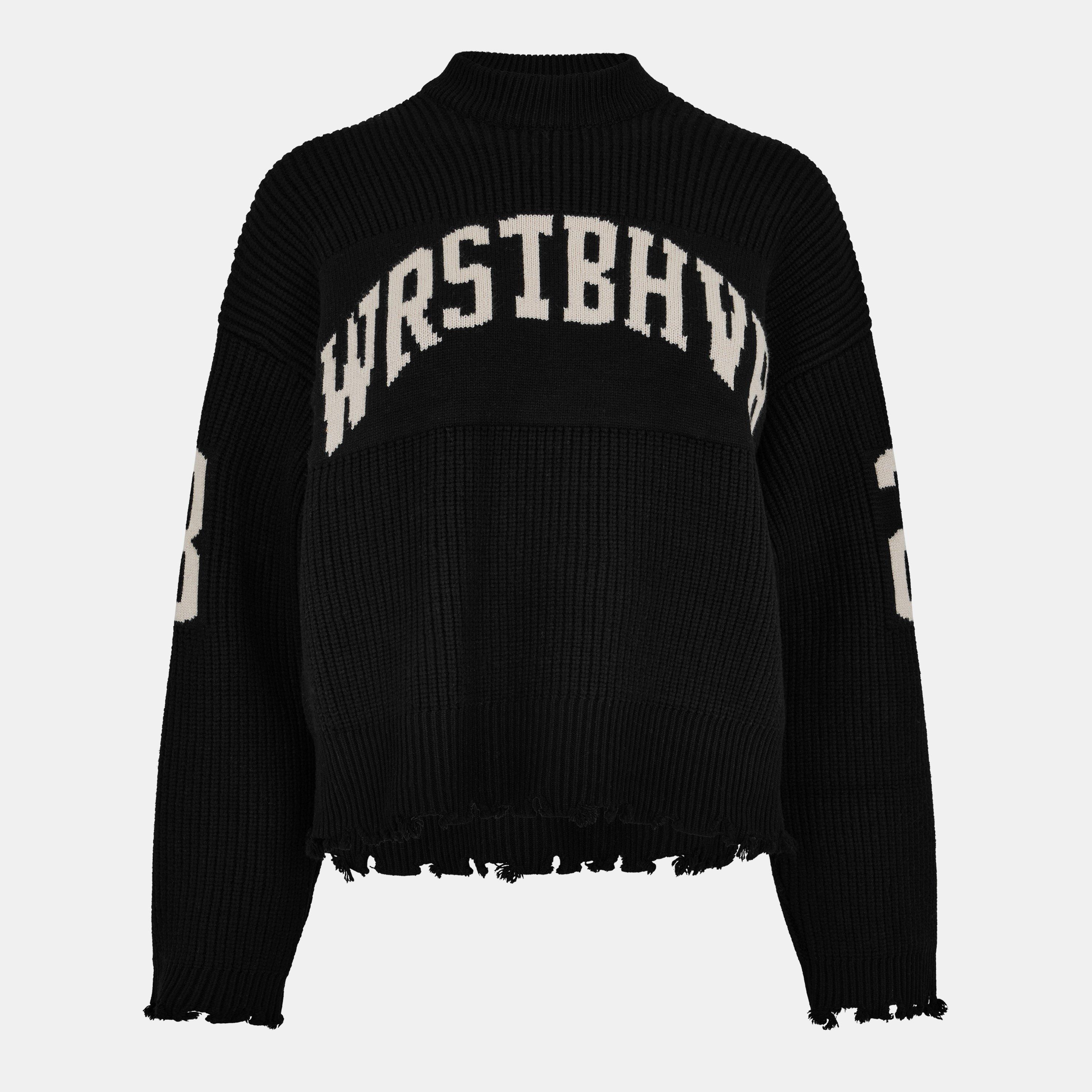 Black - WRSTBHVR - Women's Minimalist Crew Neck Jumper - 1