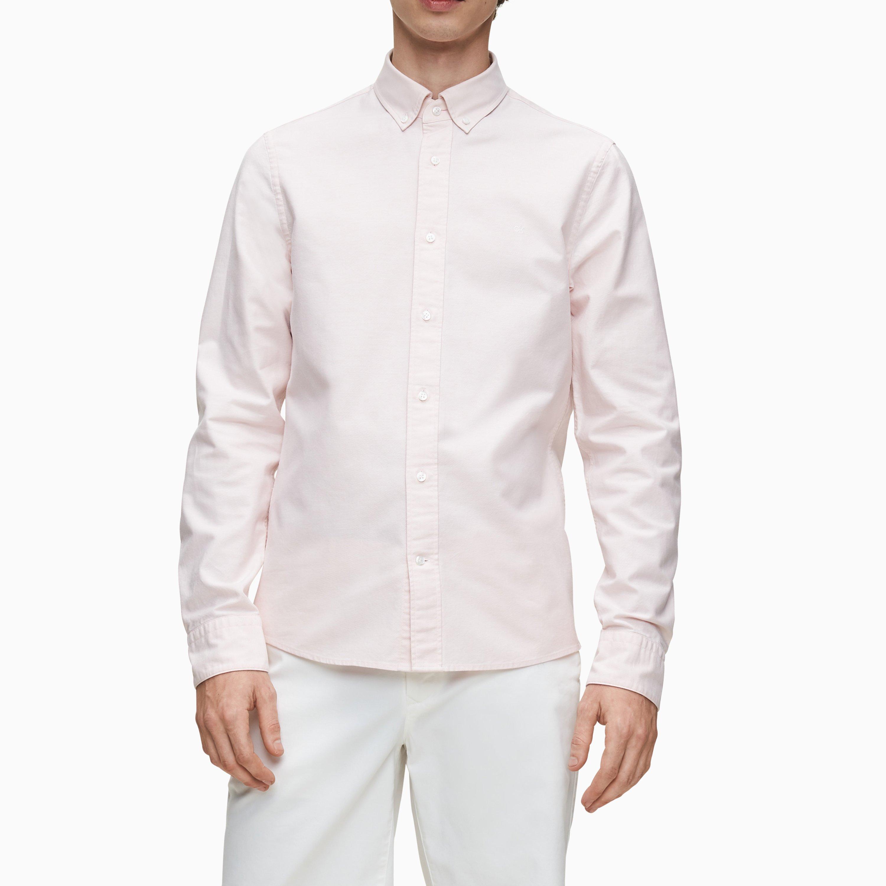 Pale Pink - Calvin Klein - Slim Fit Oxford Shirt - 2