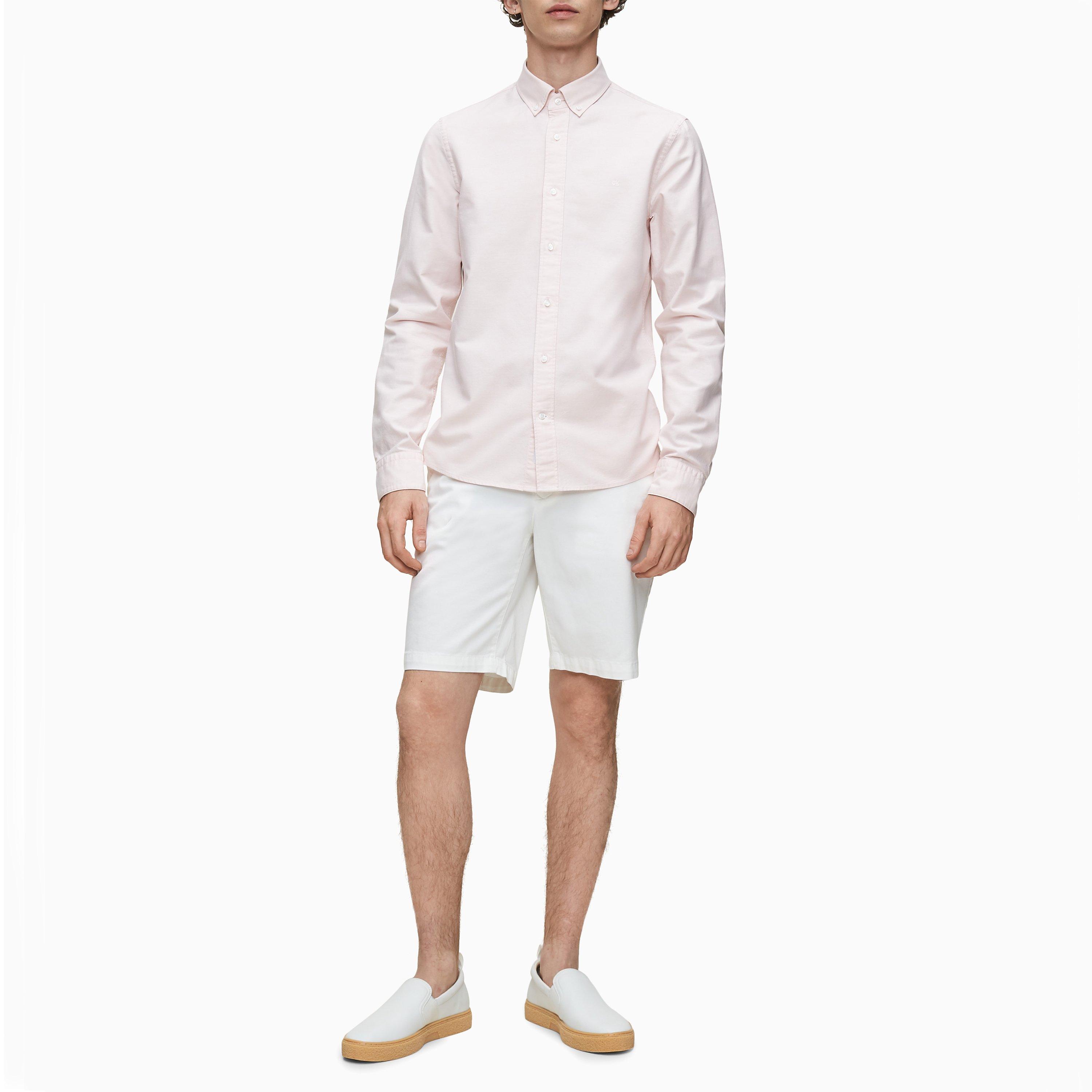 Pale Pink - Calvin Klein - Slim Fit Oxford Shirt - 6