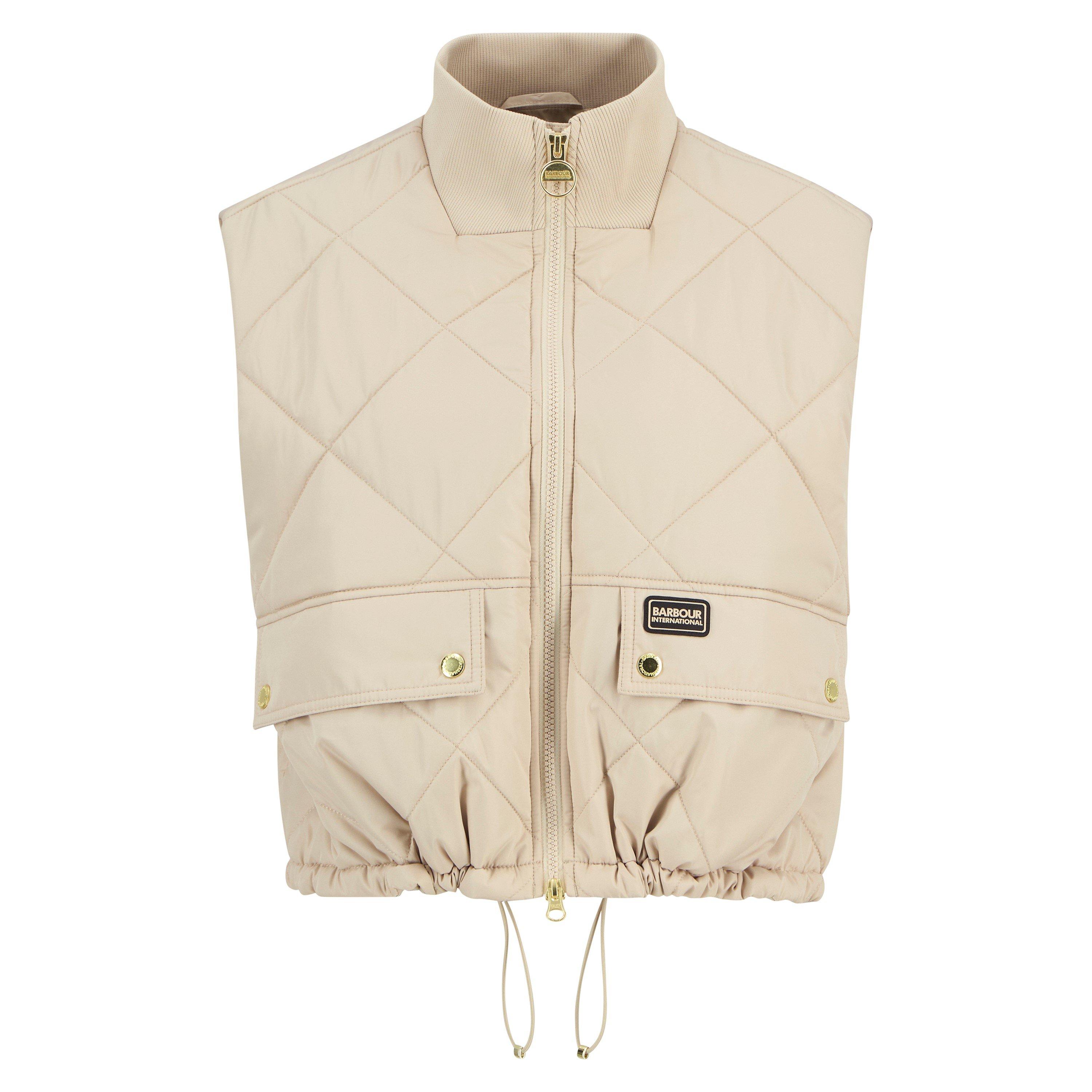 Barbour International Womens Nia Gilet - Cement - Size 16 (XL)