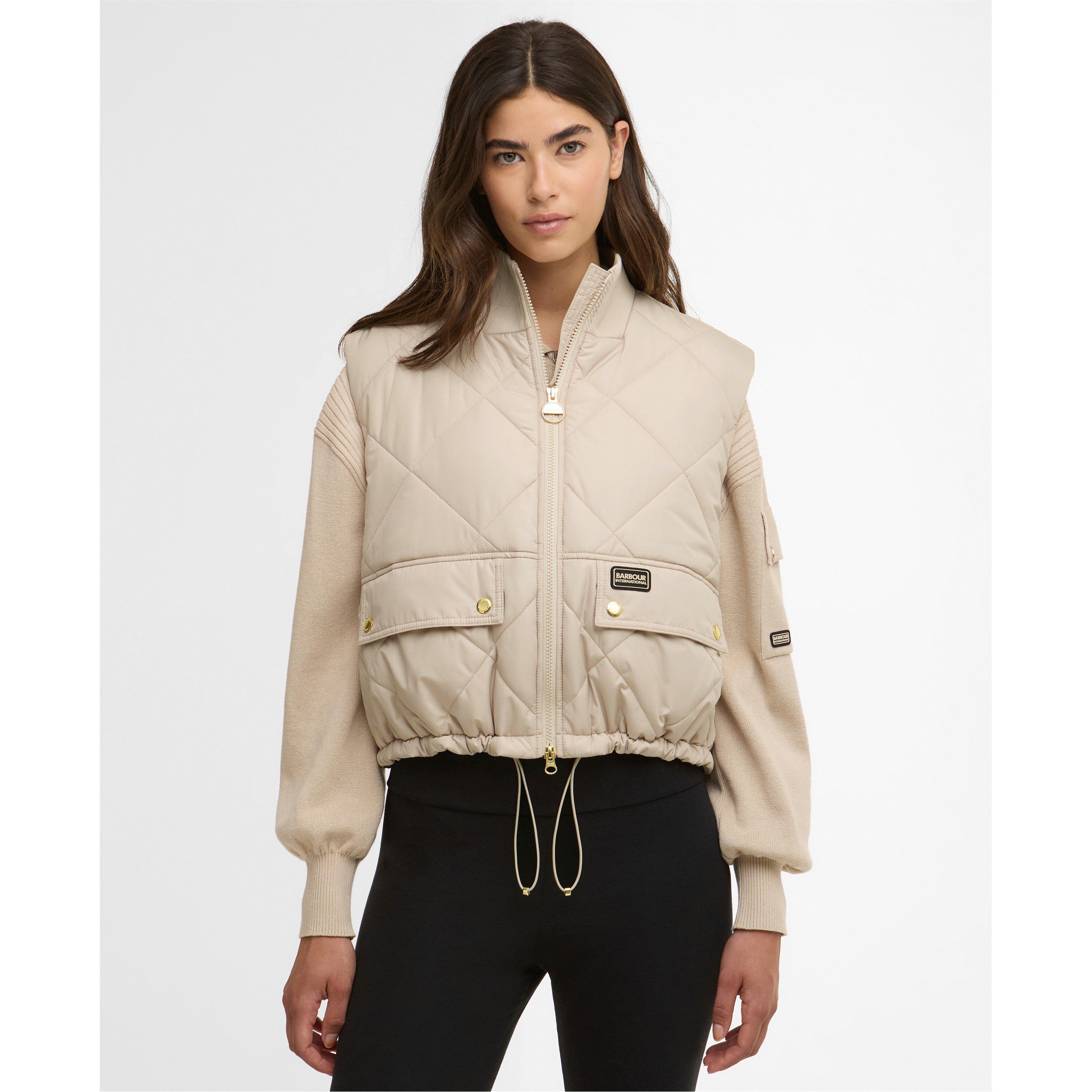 Cement - Barbour International - Womens Nia Gilet - 2