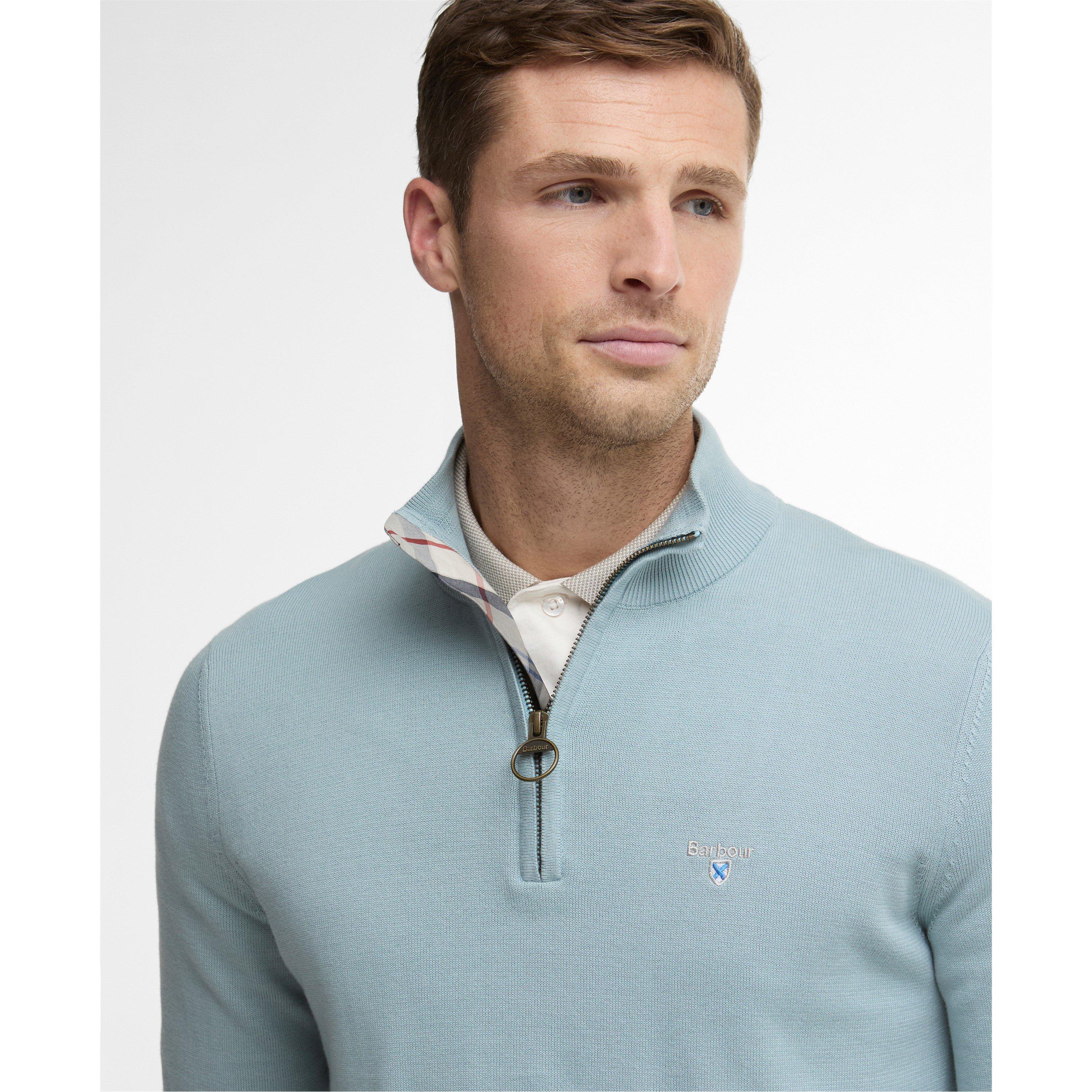 Slate - Barbour - Mens Lingwood Half-Zip Sweater - 4