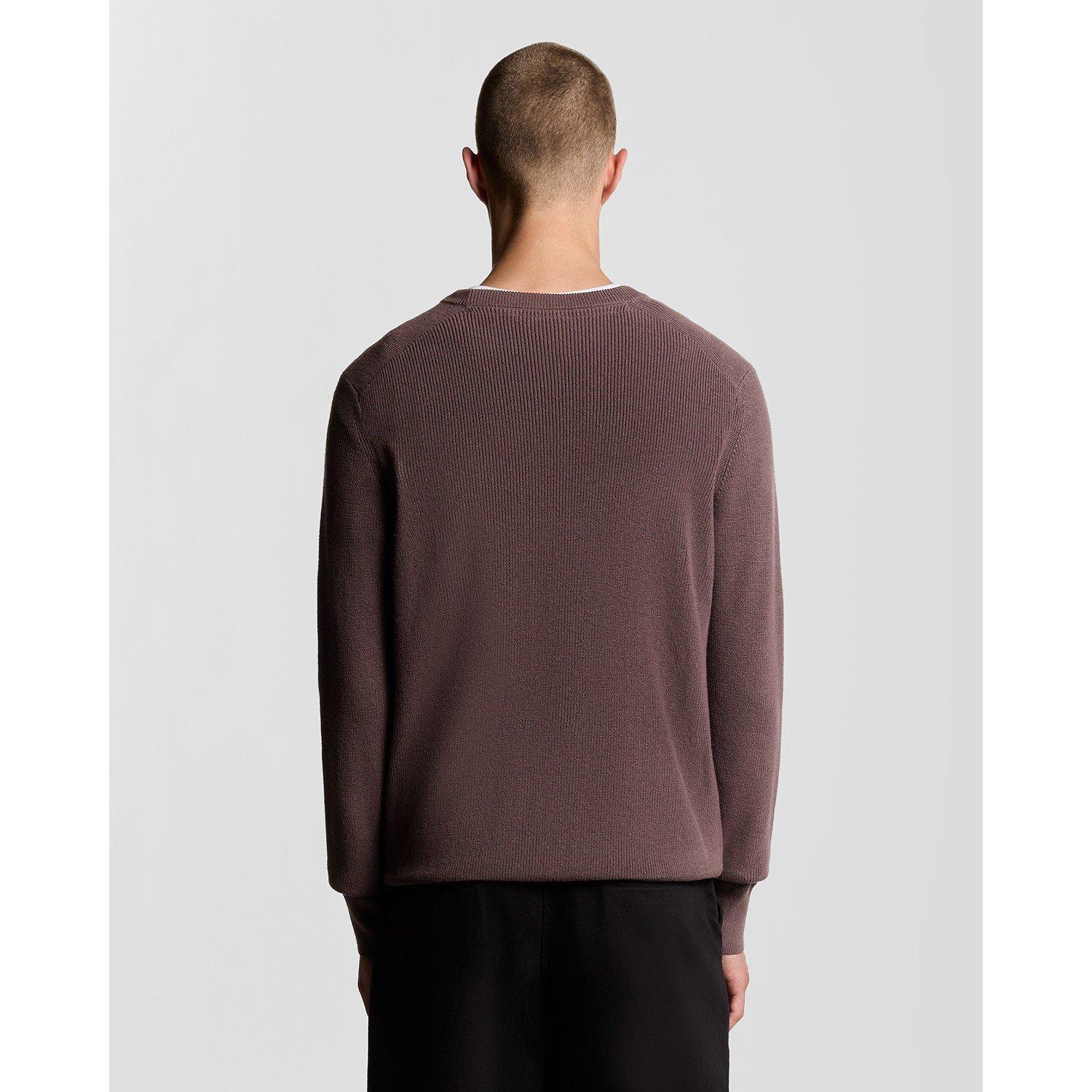 Espresso - Lyle and Scott - Rib Crew Neck Sn99 - 3