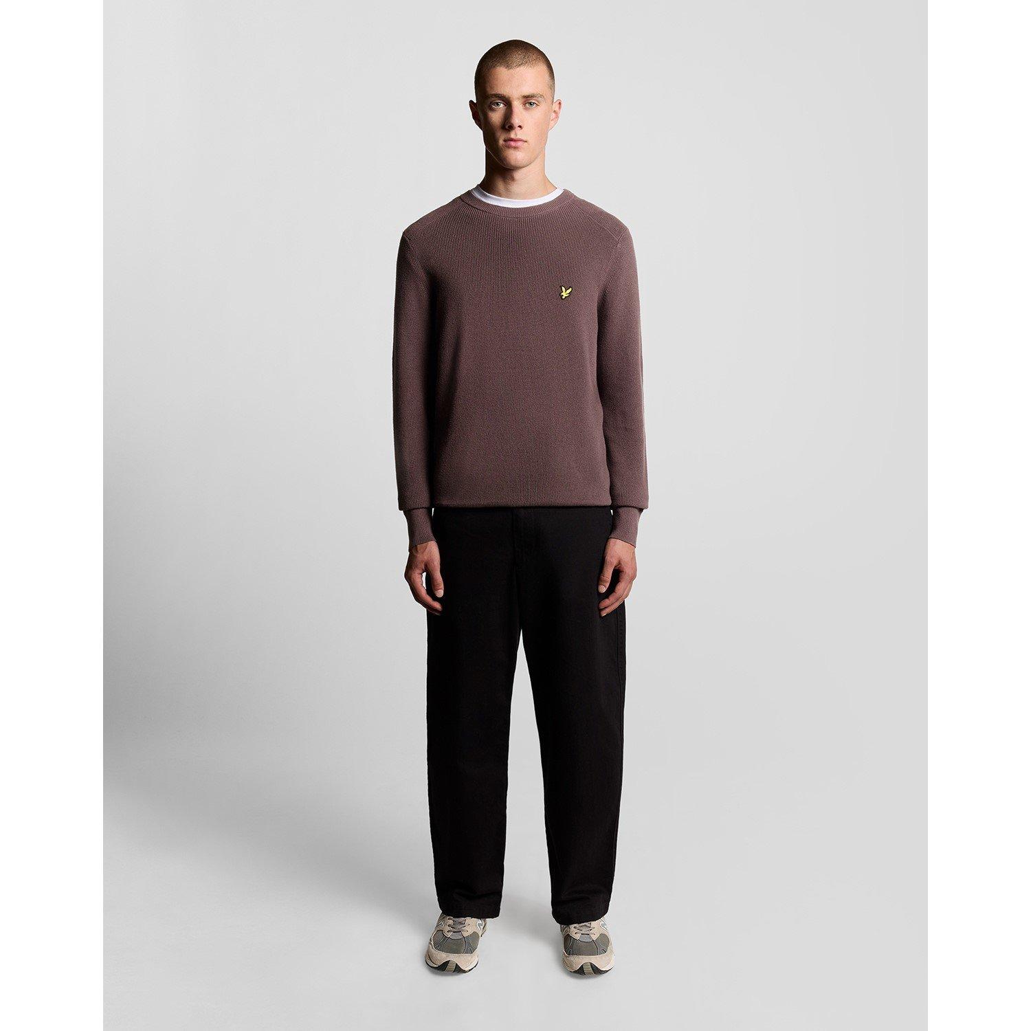 Espresso - Lyle and Scott - Rib Crew Neck Sn99 - 5