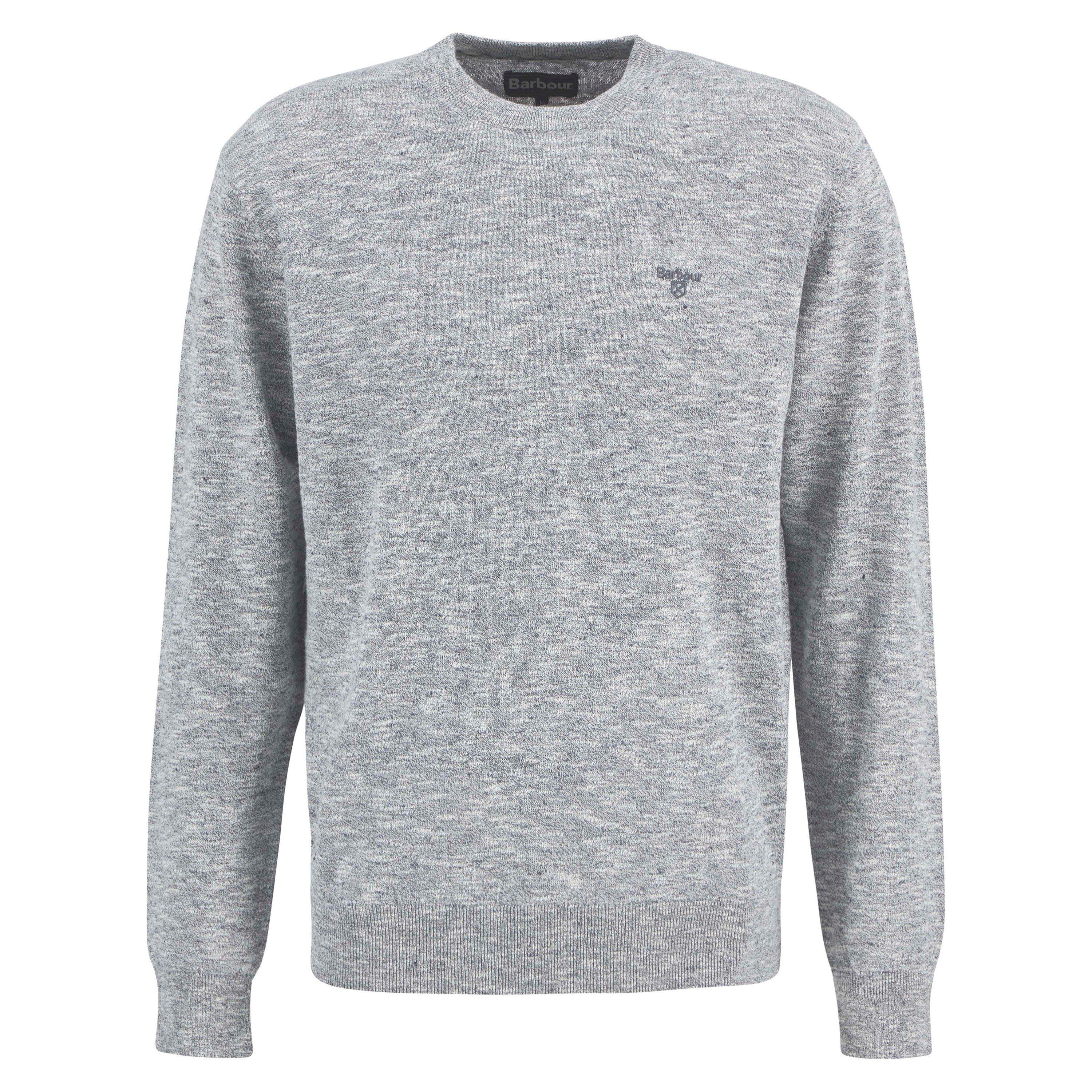 Navy - Barbour - Mens Flaxby Crew Neck - 1