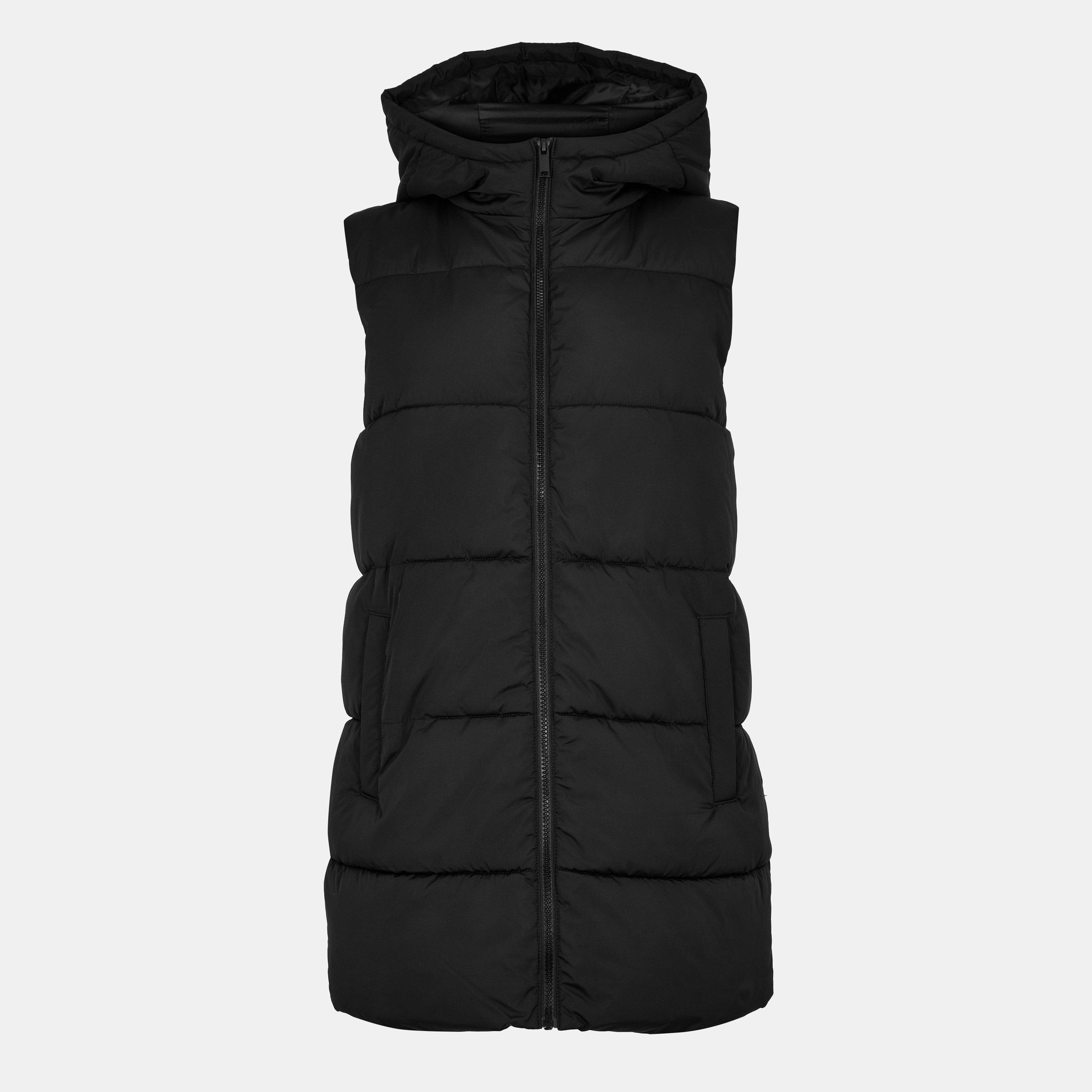 Black - Pieces - Padded Gilet - 1