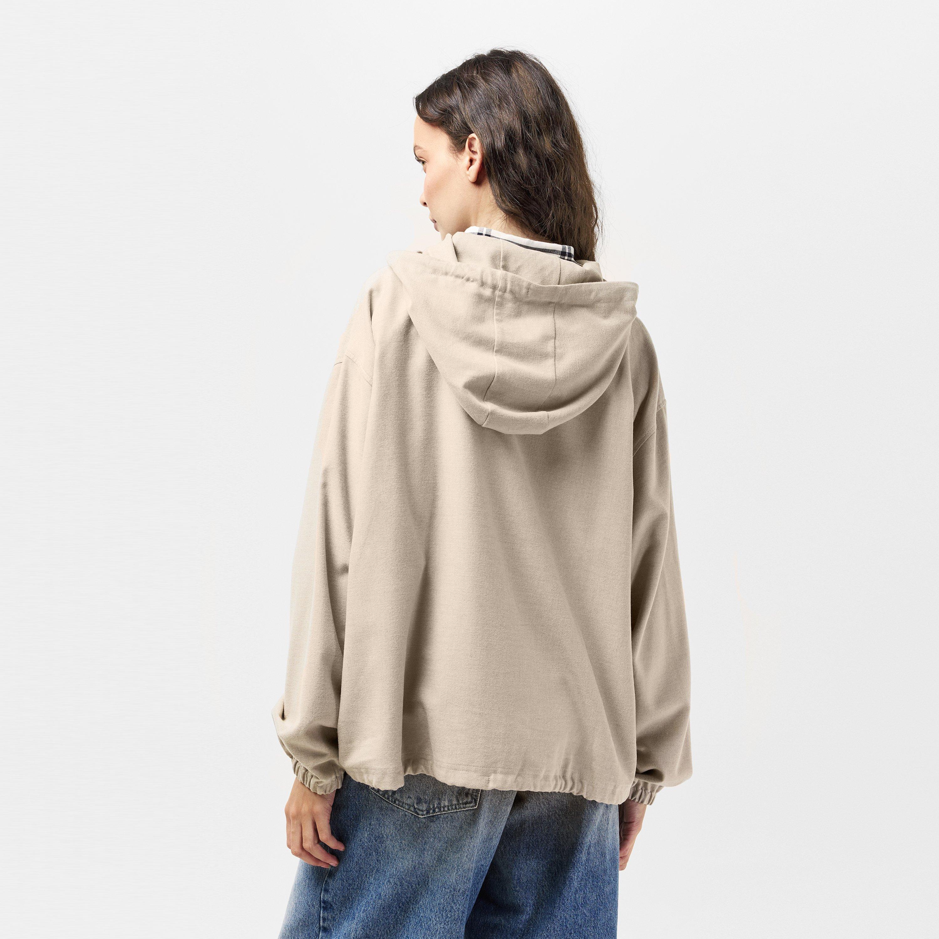Alabaster Chiné - Lacoste - Cropped Hoodie - 4