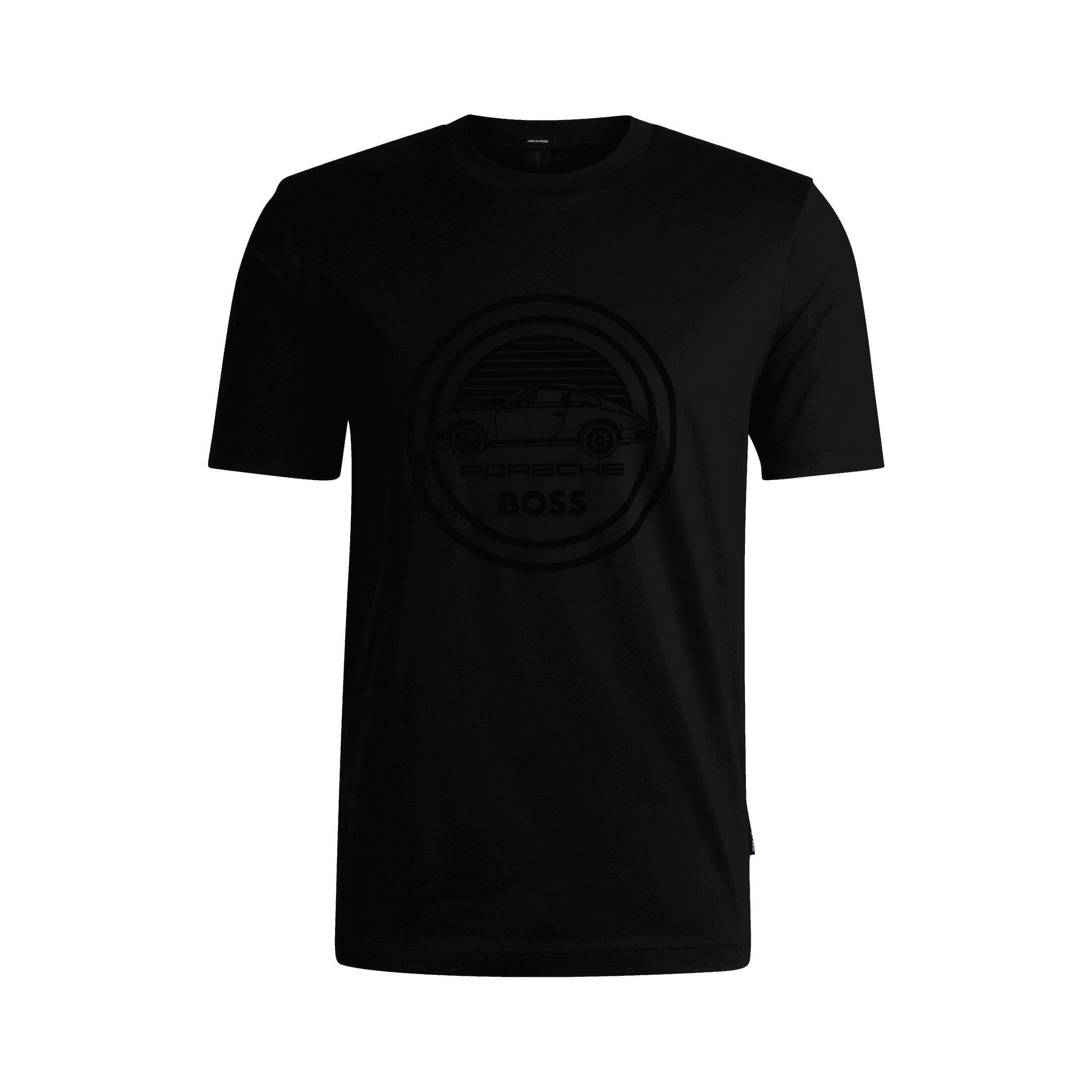 Black - Boss - Porsche x BOSS Mercerised Cotton T-Shirt - 1