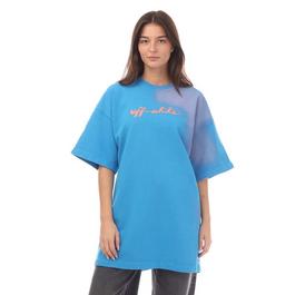 Off White Painter Logo Snap T-Shirt Dress