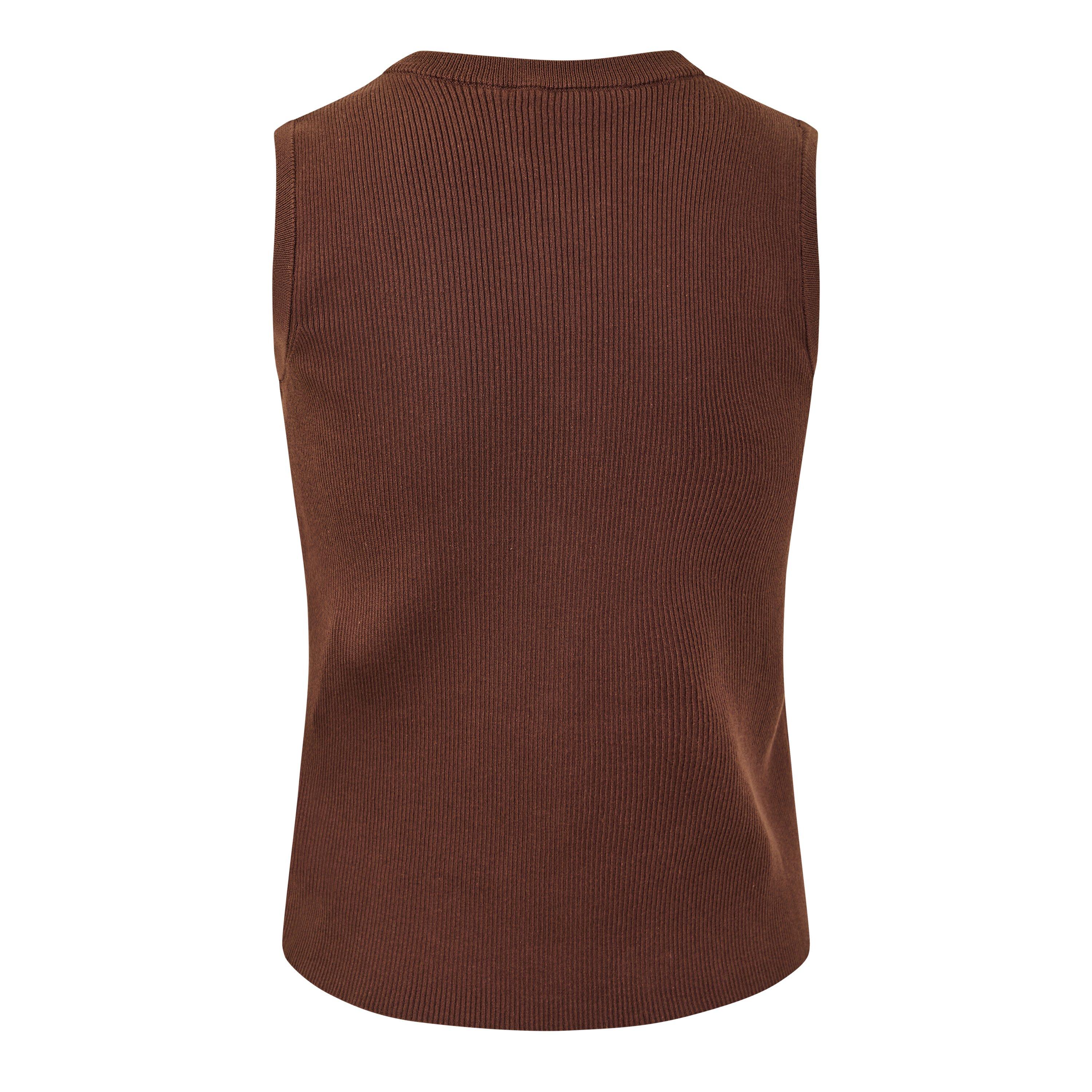 Chestnut/Black - DKNY - Womens Knitted Top - 2