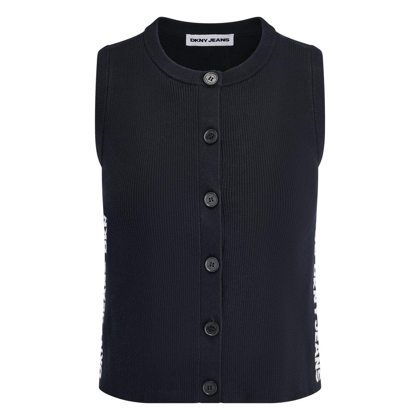 Dkny Women's Knitted Top - Black/ Eggnog - 10 (S)