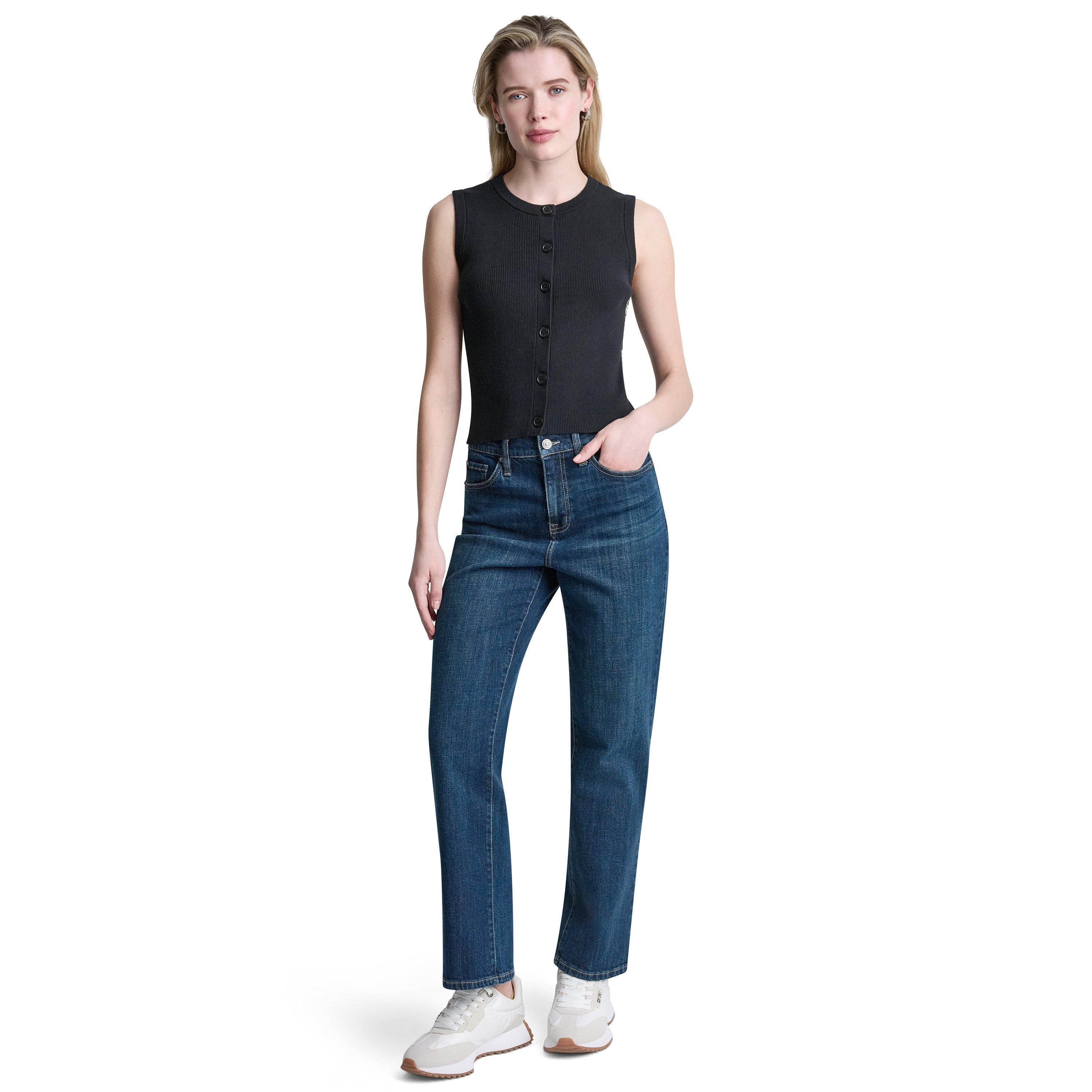 Black/ Eggnog - DKNY - Womens Knitted Top - 6