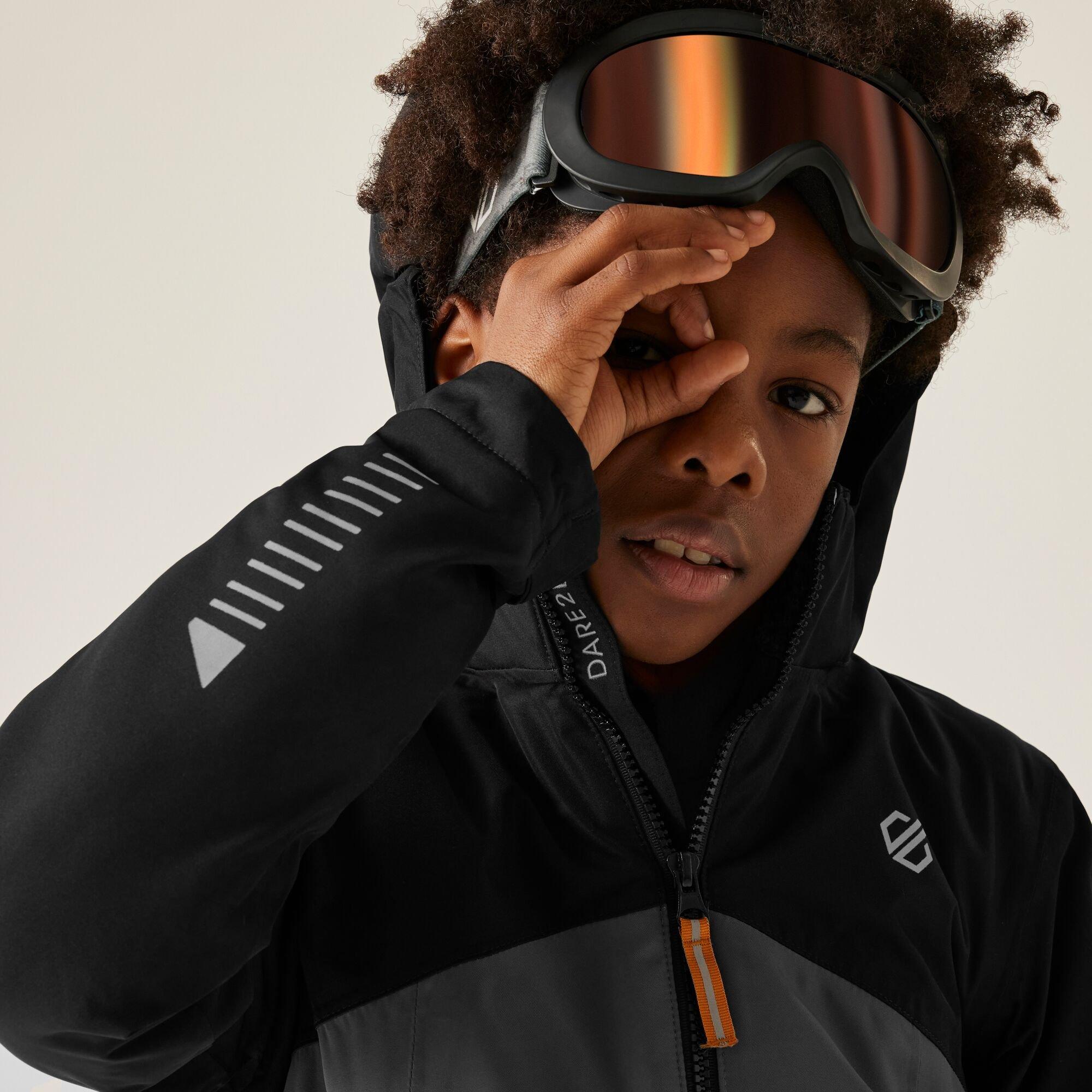 Black - Dare 2b - Unisex Kids' Impose V Insulated Waterproof Jacket - 8