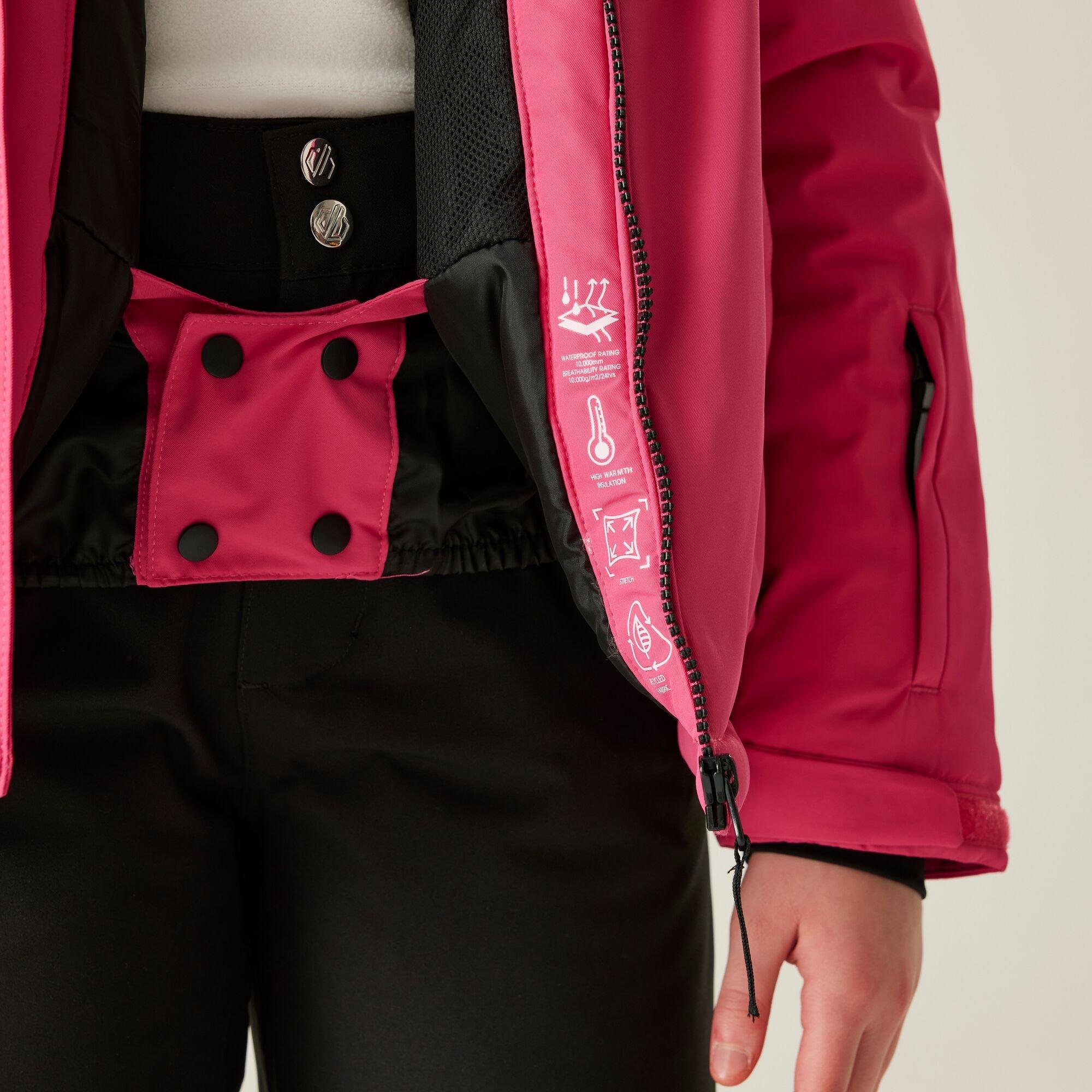 Hot Pink - Dare 2b - Unisex Kids' Impose V Insulated Waterproof Jacket - 9