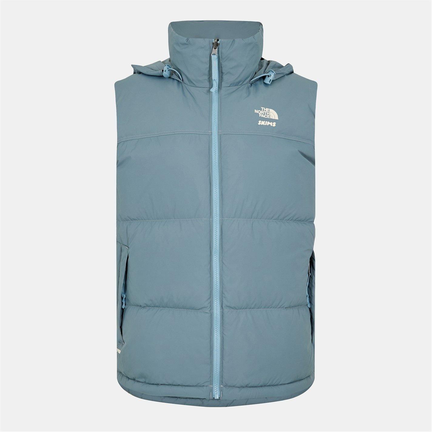 TNF x Skims Womens 1996 Nuptse Vest - SK Kyanite - Size 8 (XS)