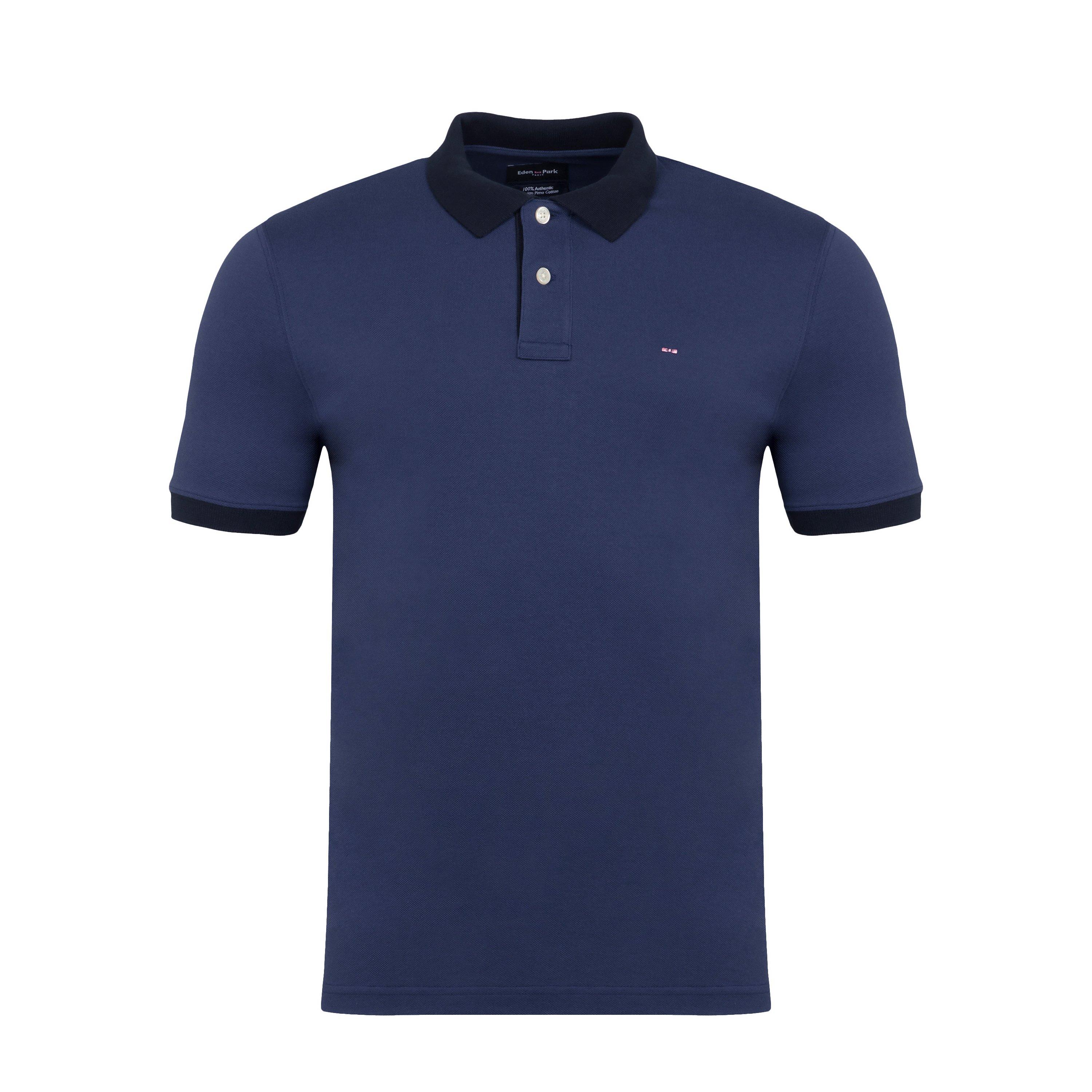 Blf13 - Eden Park - Turquoise blue short-sleeved polo shirt - 1