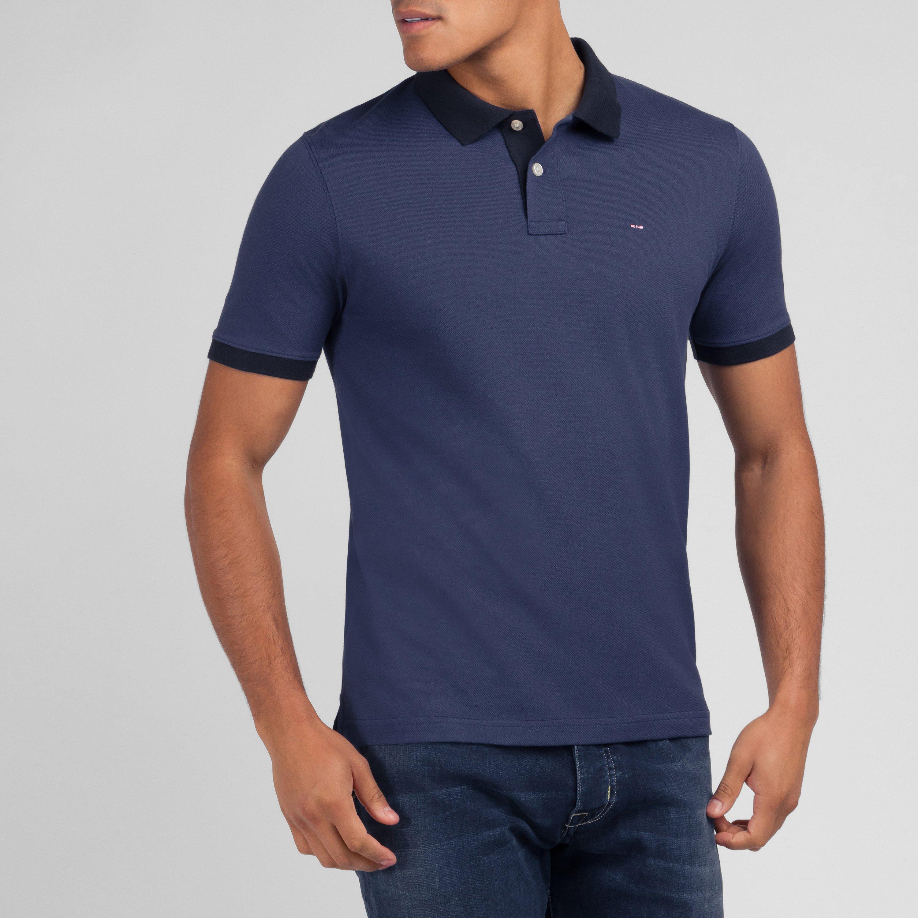 Blf13 - Eden Park - Turquoise blue short-sleeved polo shirt - 2