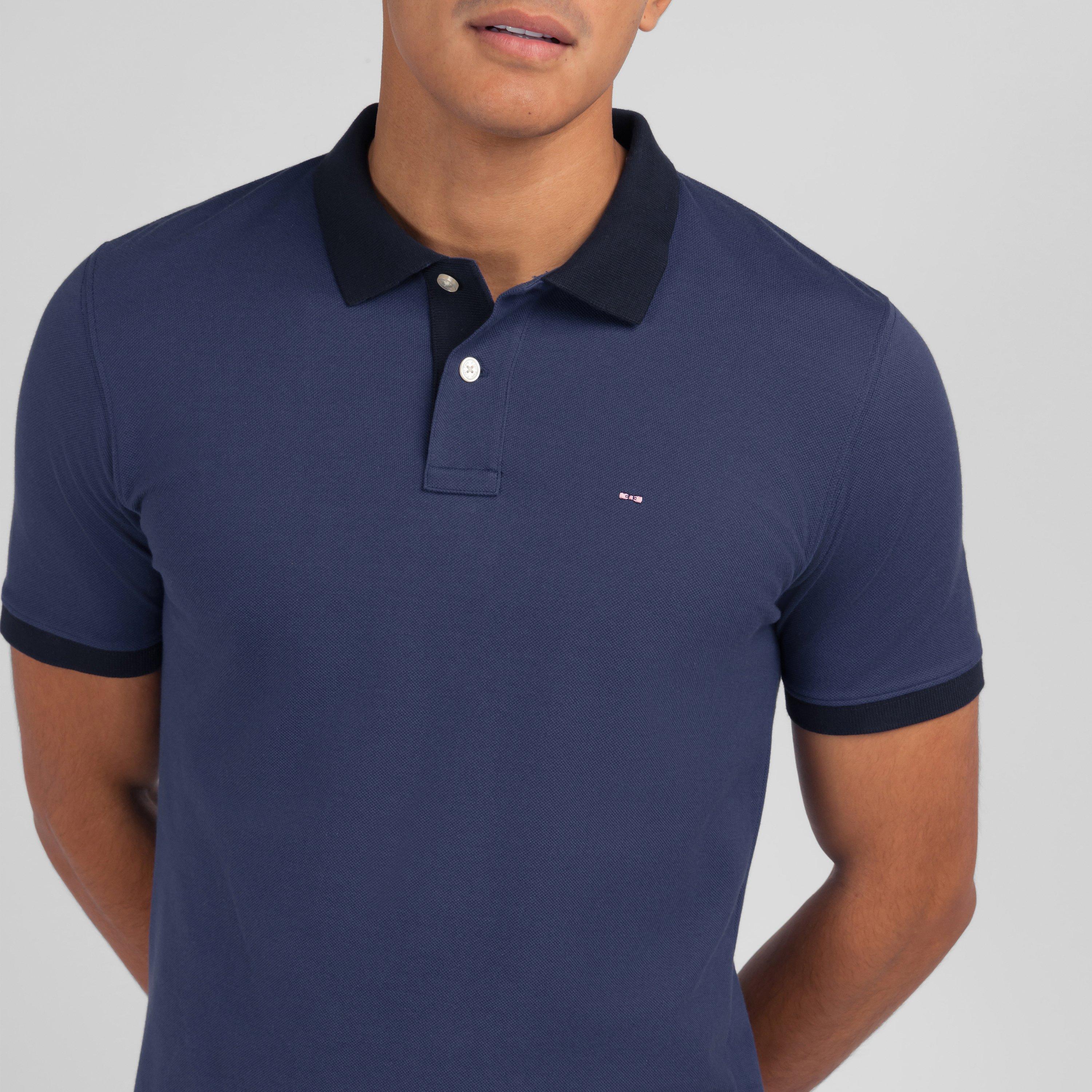 Blf13 - Eden Park - Turquoise blue short-sleeved polo shirt - 3