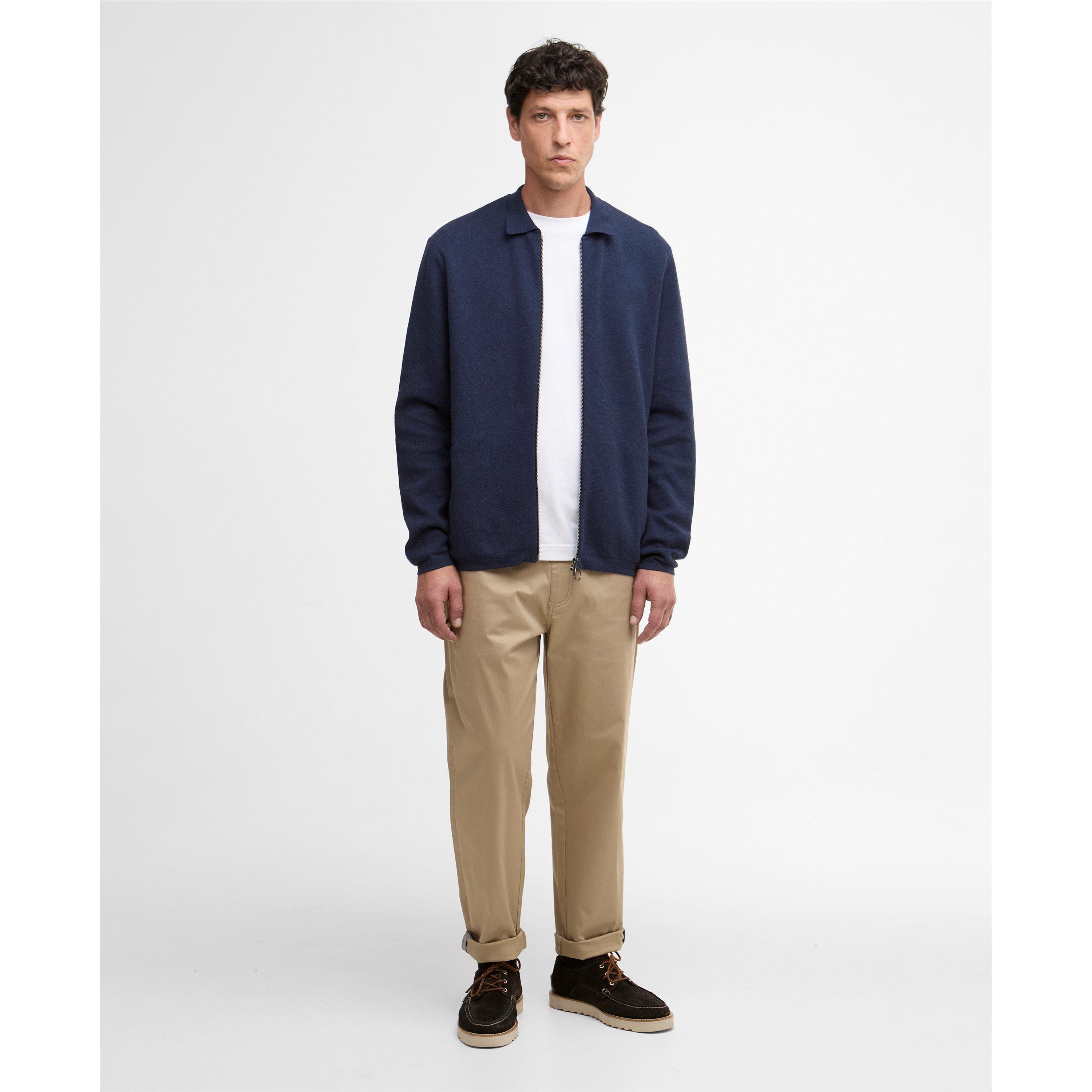 Navy - Barbour - Mens Crowcombe Zip Jumper - 6