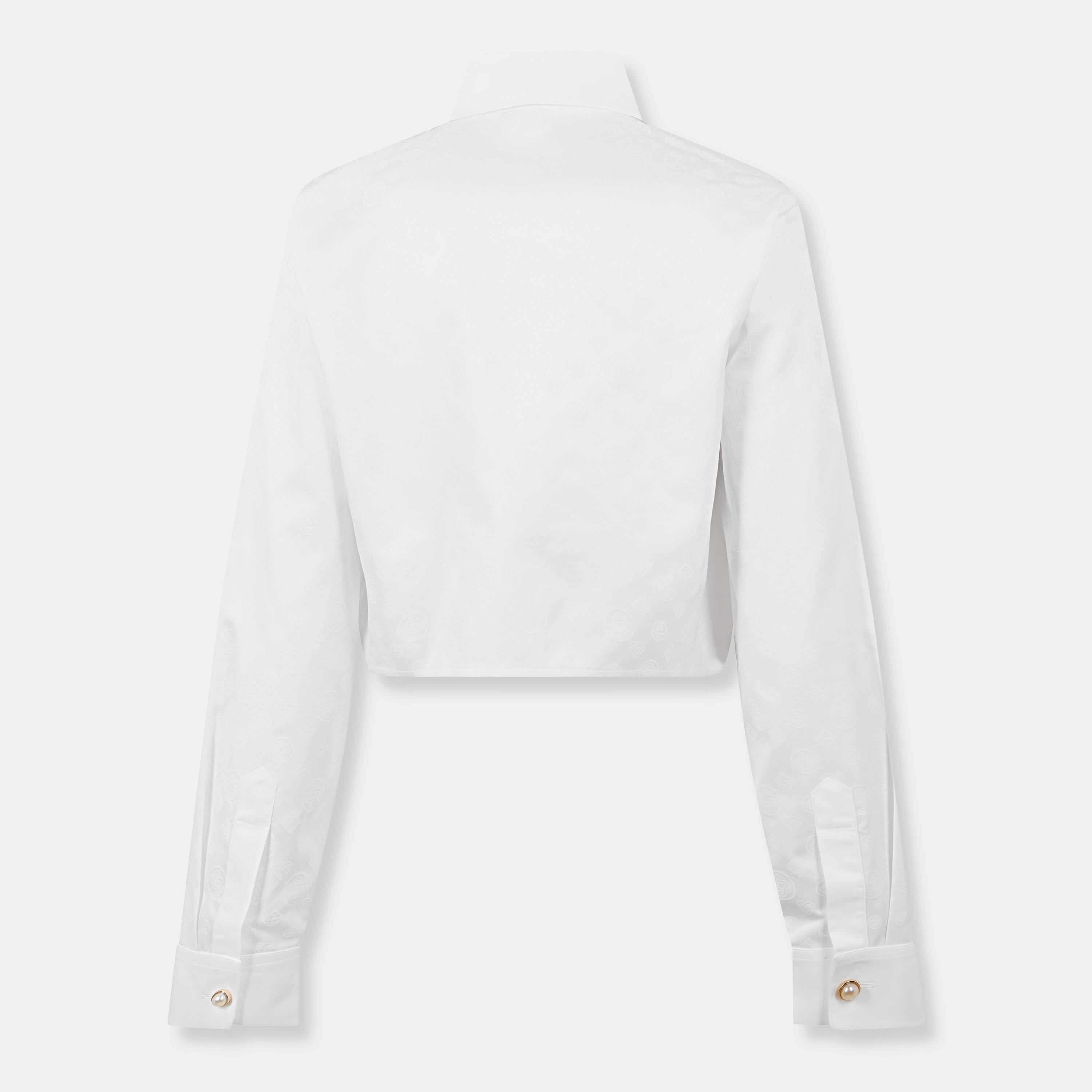 White - Casablanca - Women's Casa Mono Long-Sleeve Patterned Shirt - 2