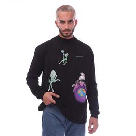 Off White Alien Skills Over Mockneck Long Sleeve T-Shirt