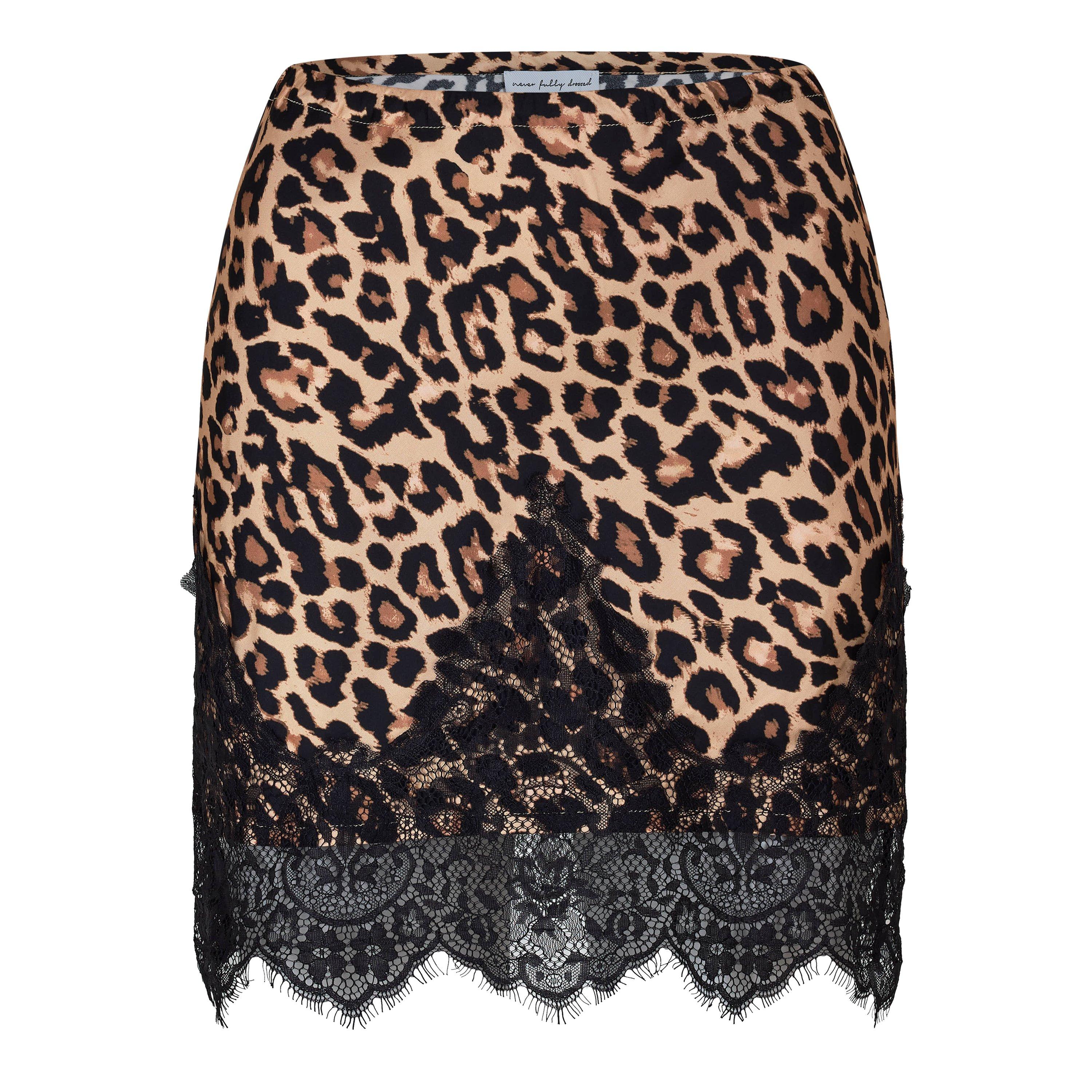 Never Fully Dressed Women's Maeva Mini Skirt - Leo/Blk - 8 (XS)