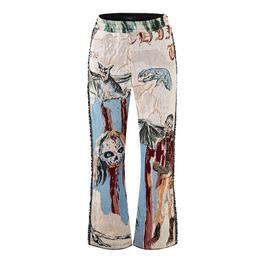 Amiri Embroidered Tapestry Flared Trousers