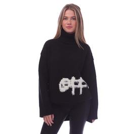 Off White Logo Intarsia Turtleneck Jumper