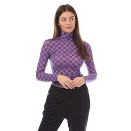 Ambush Monogram Fitted Turtleneck Top