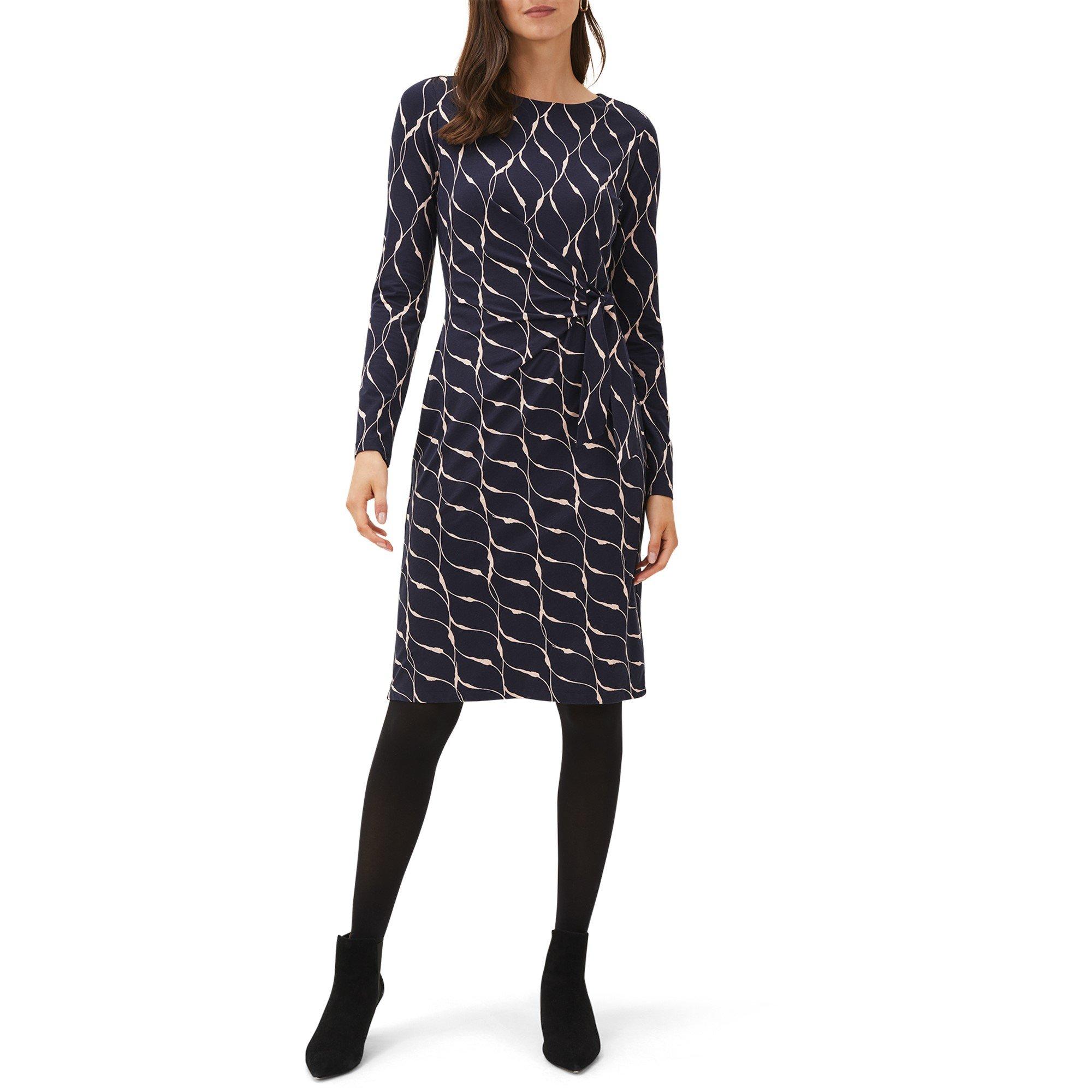 Navy - Phase Eight - Ally Print Dress - 3