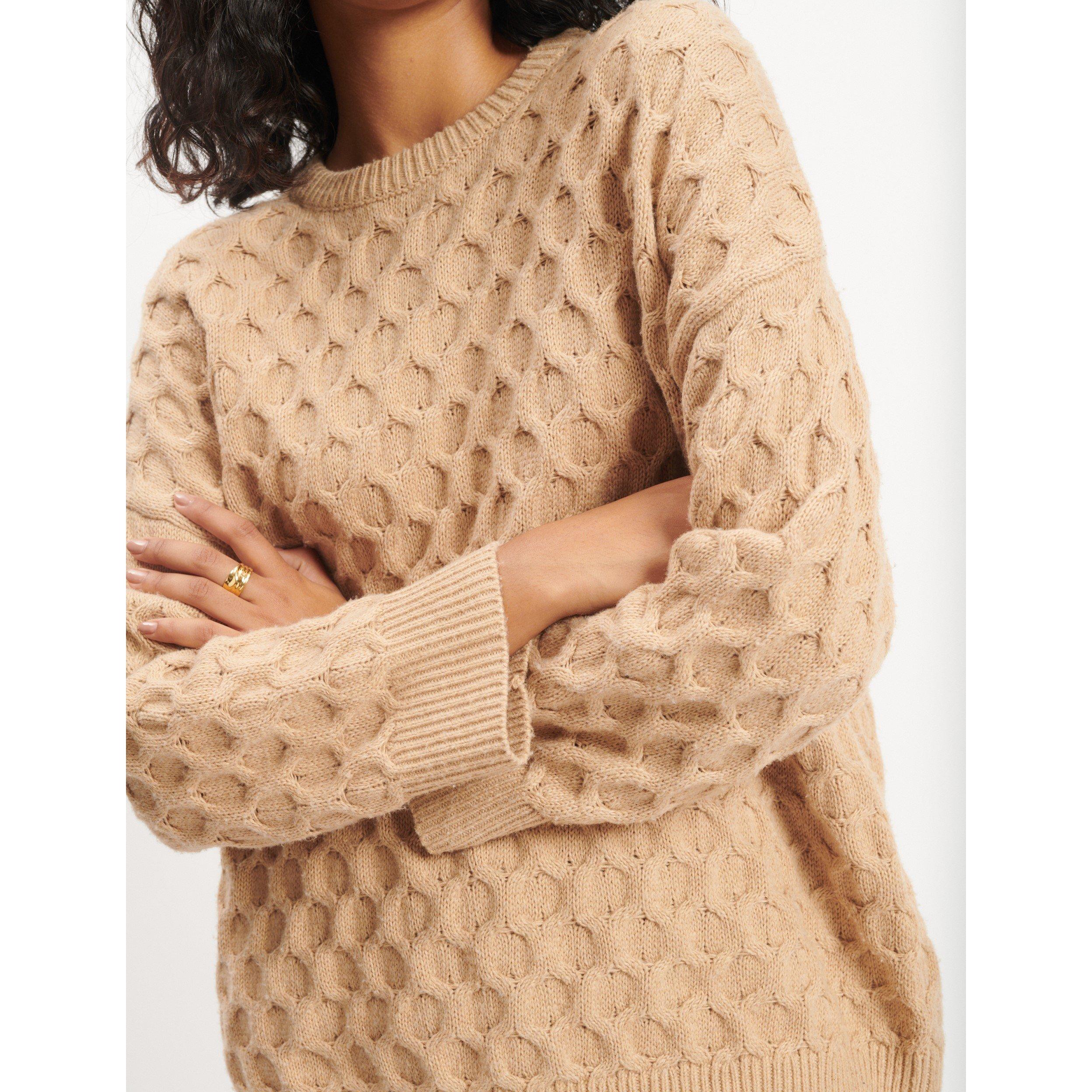 Beige - Nobodys Child - Women's Crew Neck Jumper - 3