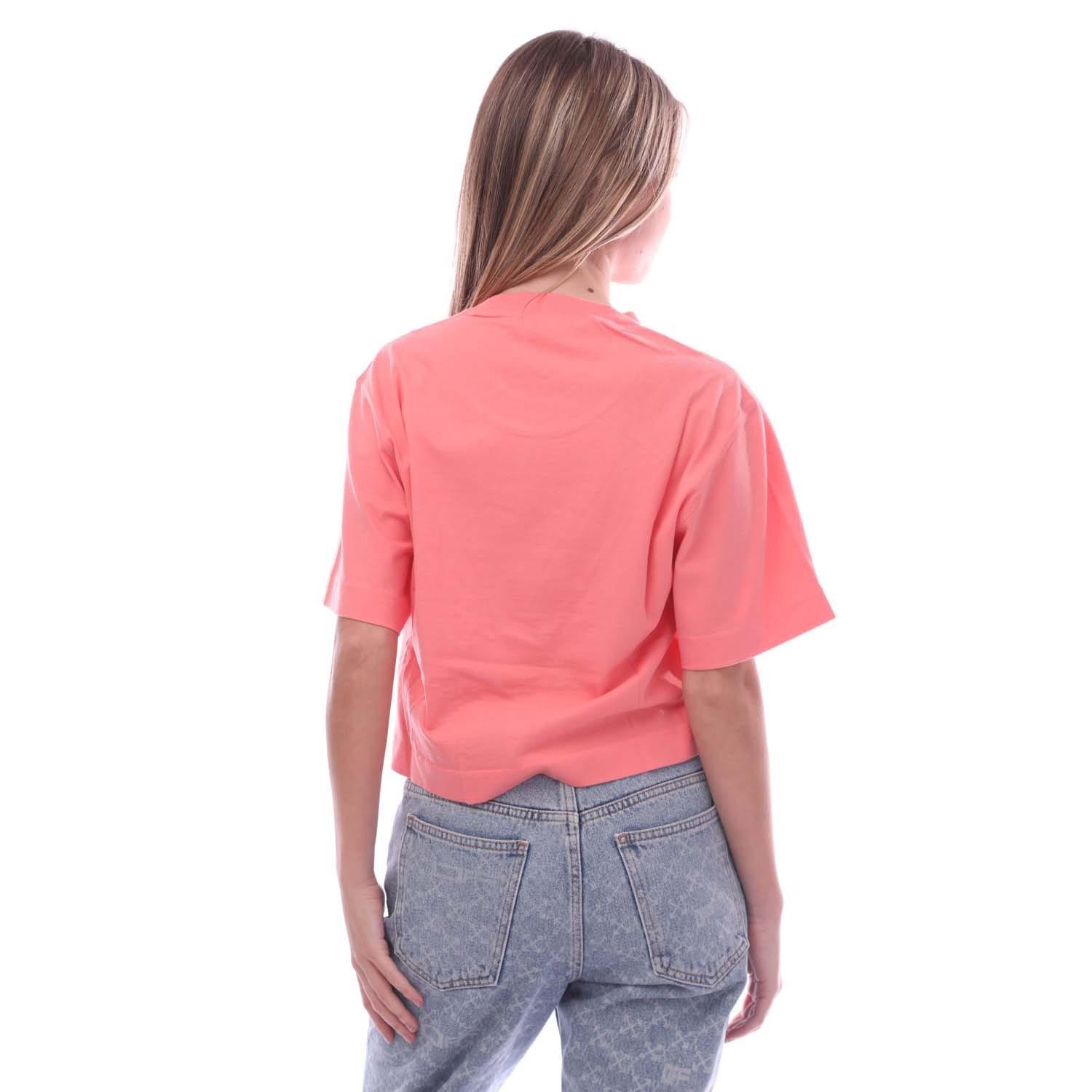 Pink - Off White - Hands Off Cropped T-Shirt - 2
