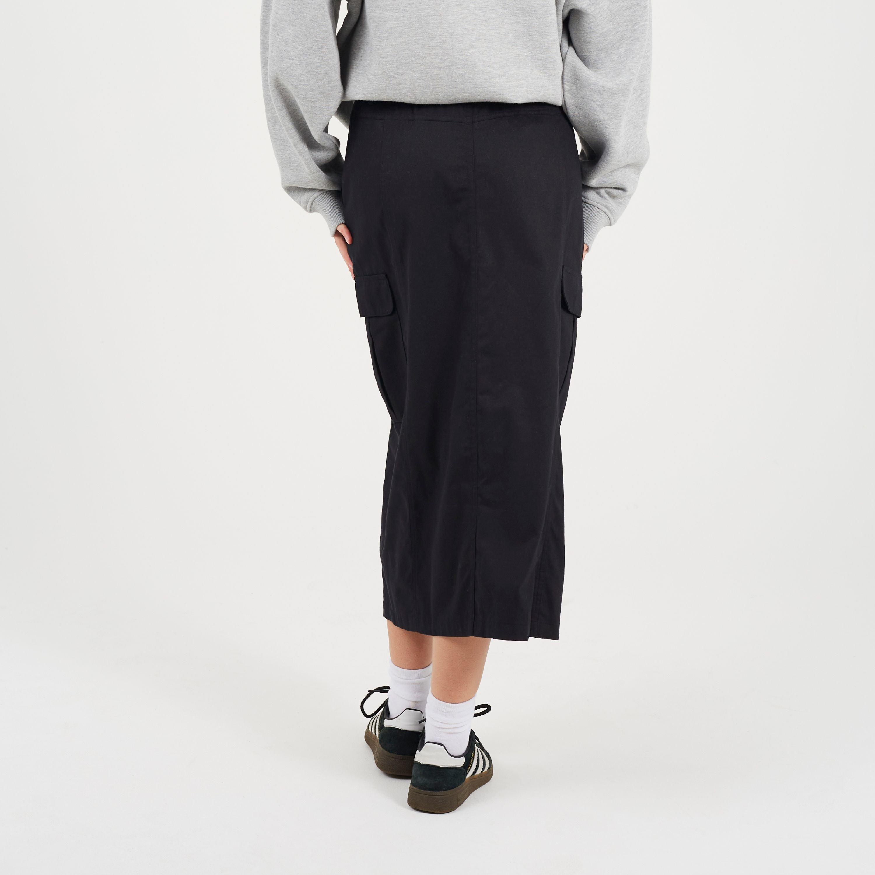 Black - Brave Soul - Womens Denim Midi Cargo Skirt - 2