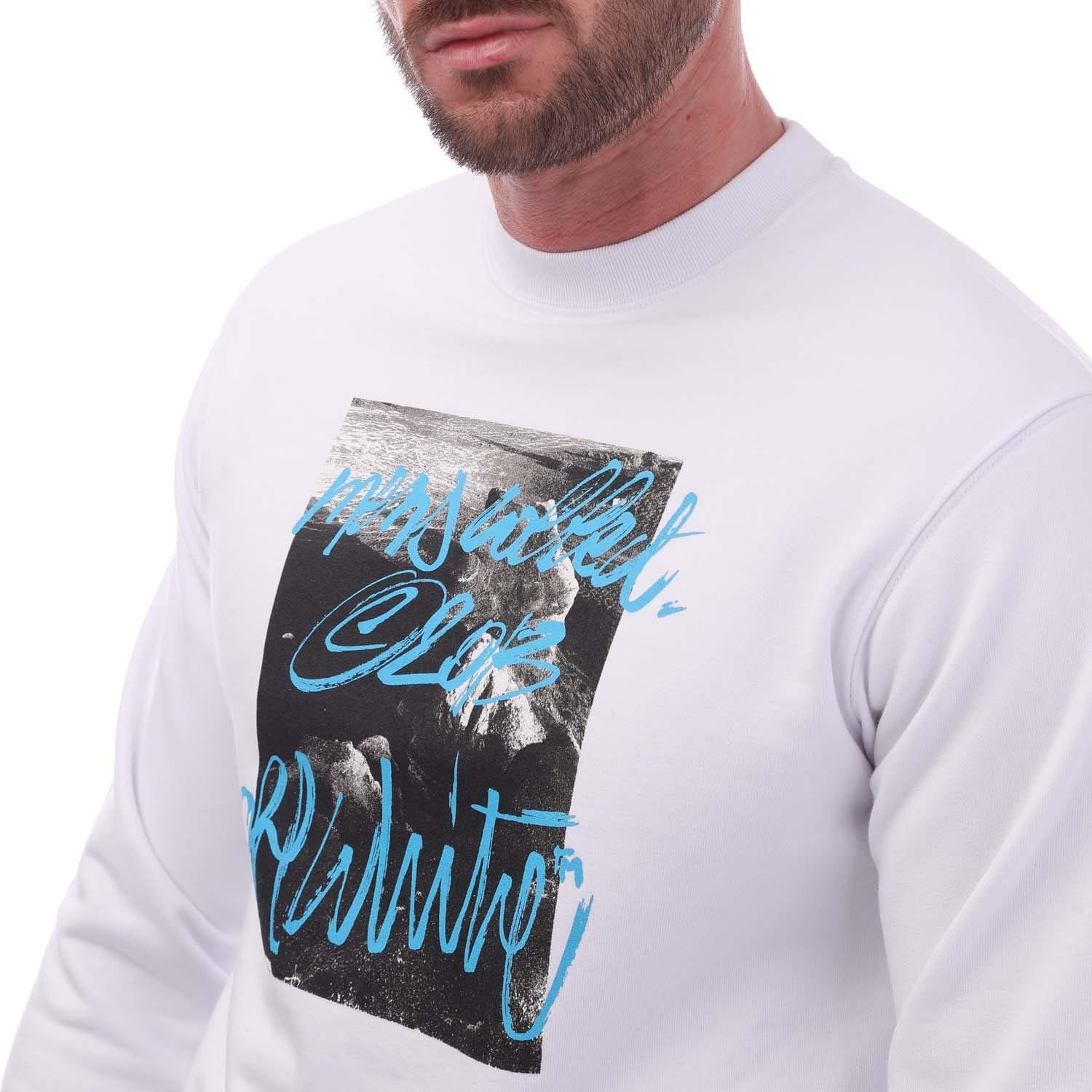 White Black - Off White - Rocks Type Slim Crewneck Sweatshirt - 3