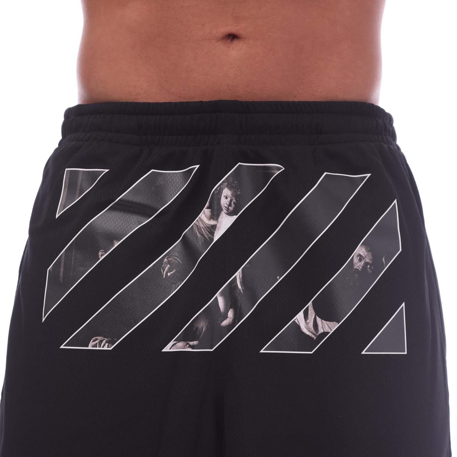 OFF－WHITE Caravaggio メッシュトラックショーツ OFF－WHITE