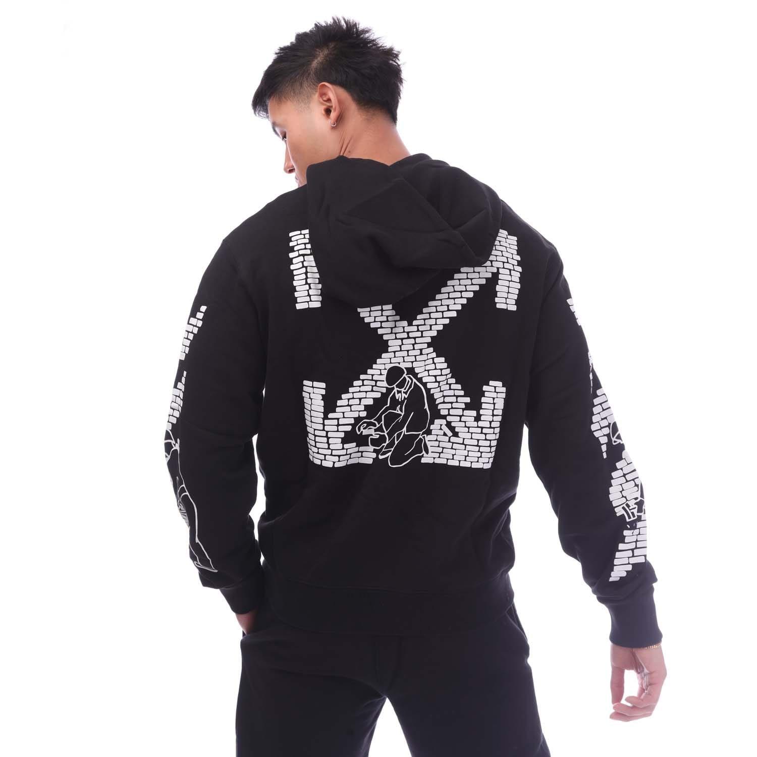 Black-White - Off White - Bricks Slim Zip Hoodie - 4