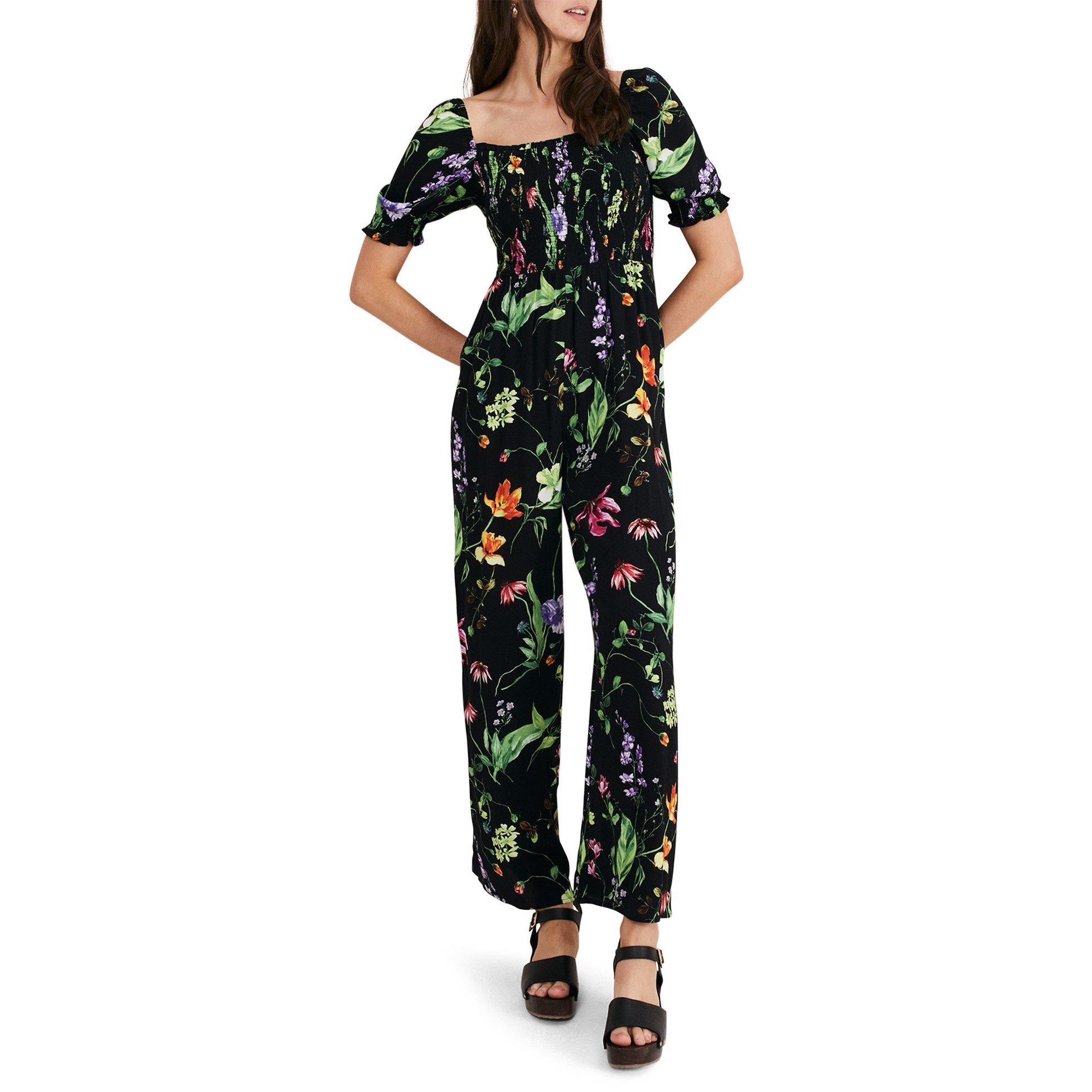 Black - Phase Eight - Zaylah Shirred Waist Jumpsuit - 2