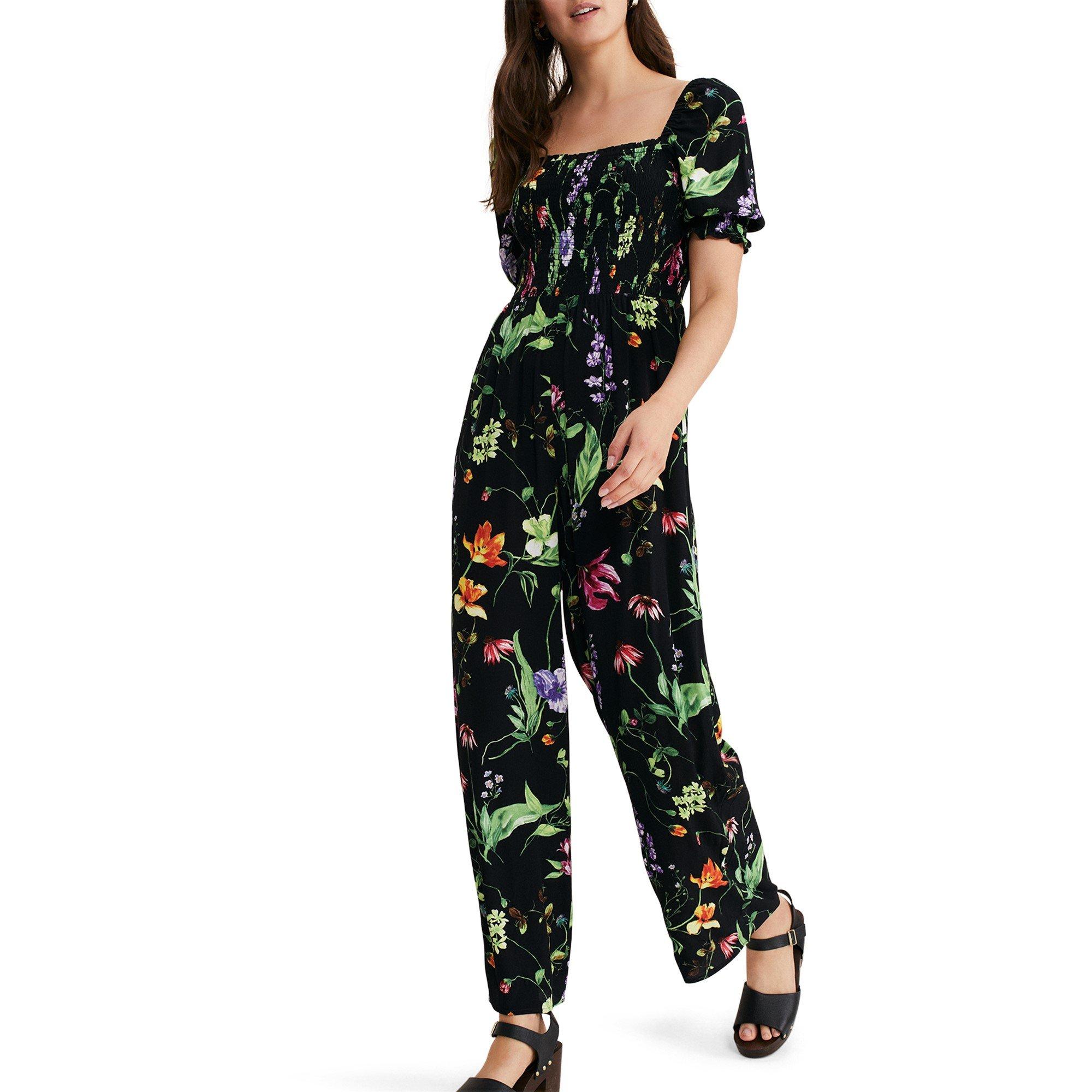 Black - Phase Eight - Zaylah Shirred Waist Jumpsuit - 6