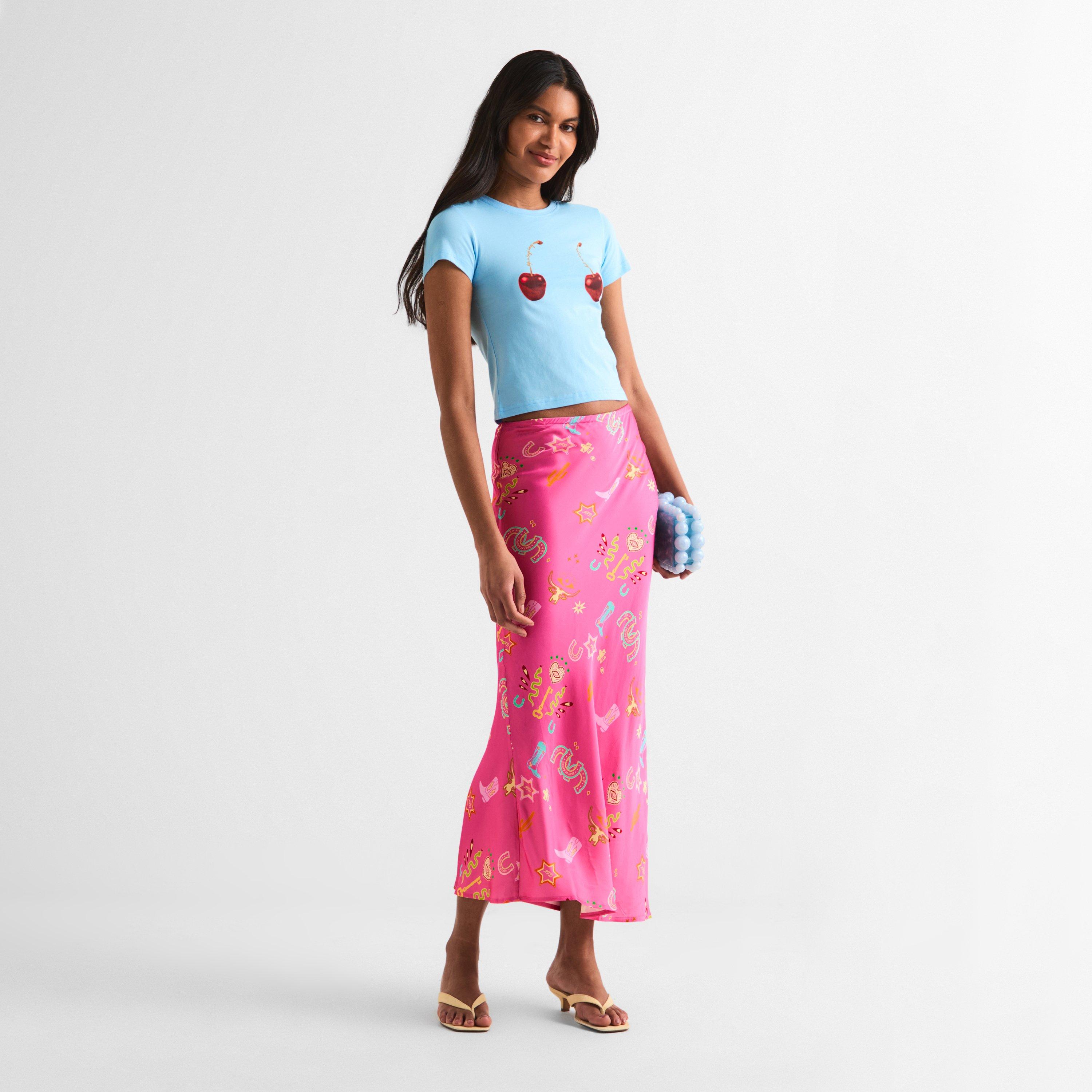 Blue - Never Fully Dressed - Women's Cherry Boob Baby Tee - 5