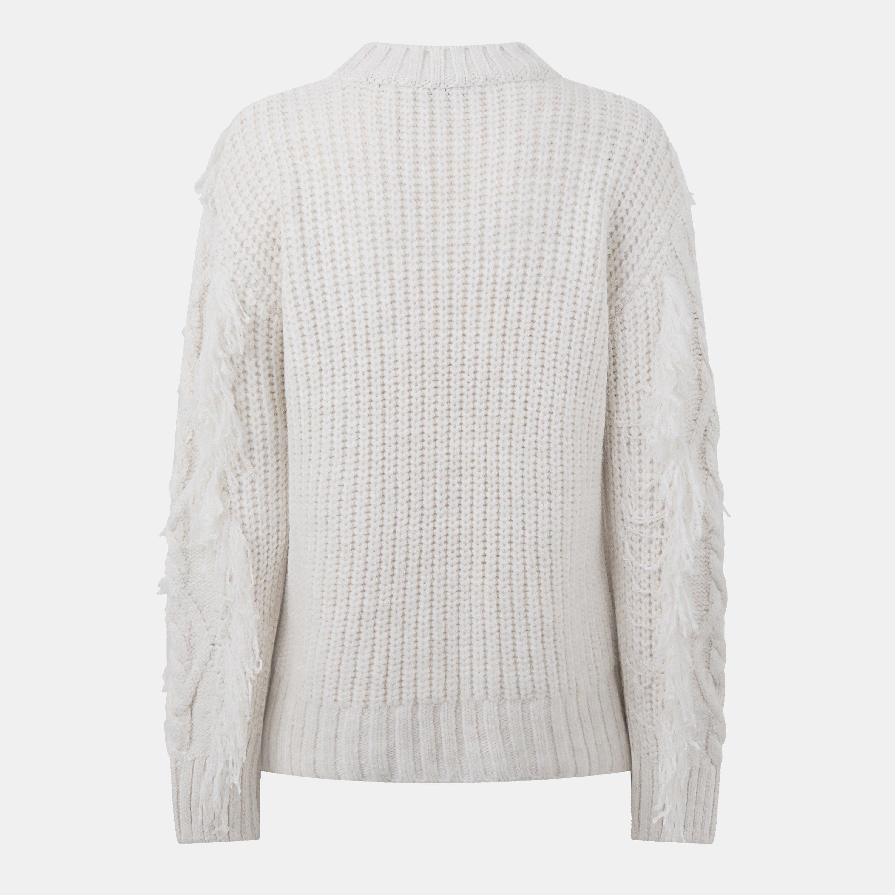 Beige - Nobodys Child - Women's Cable Crew Neck Jumper - 2