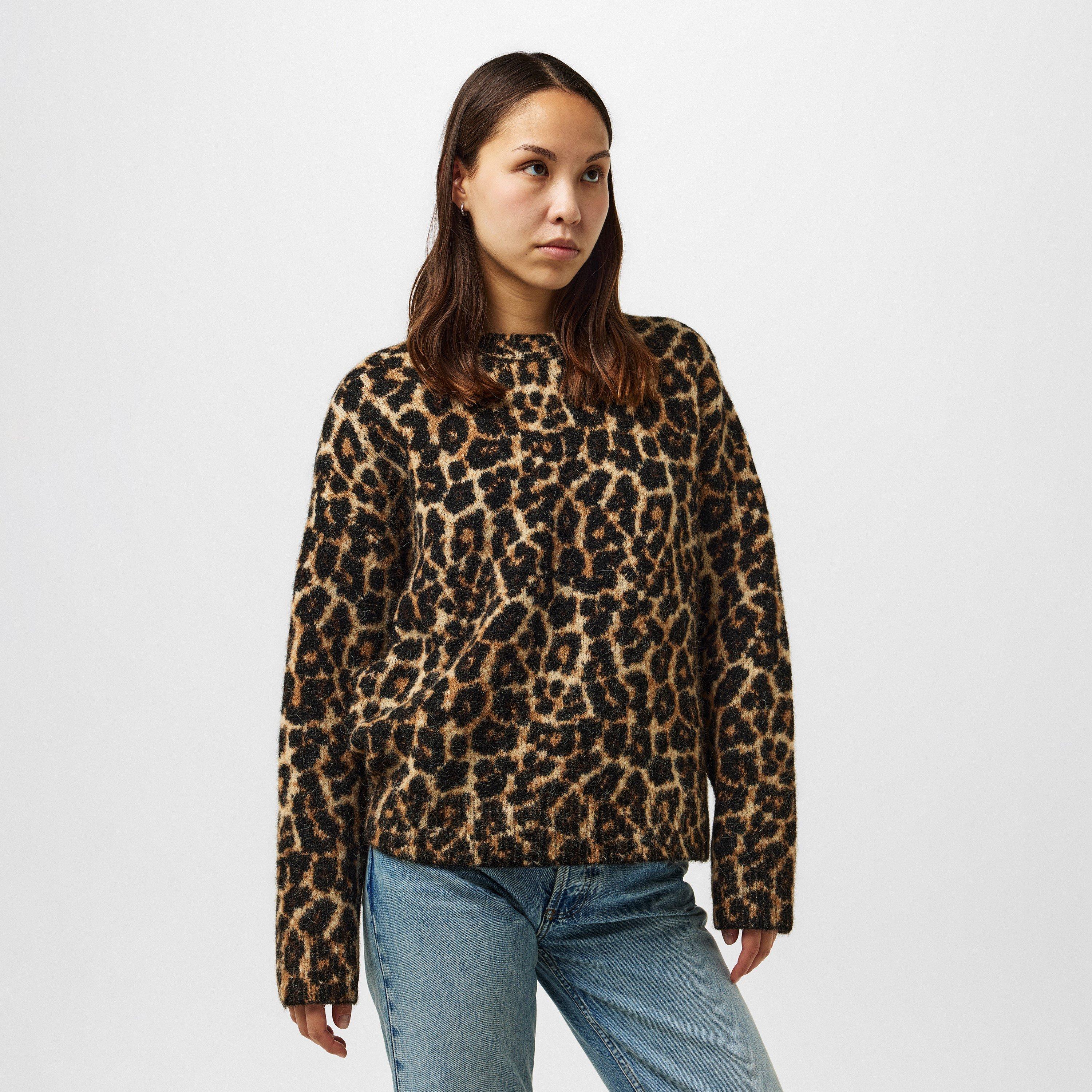 BROWN LEO - Anine Bing - Women's Crew Neck Jumper - 3