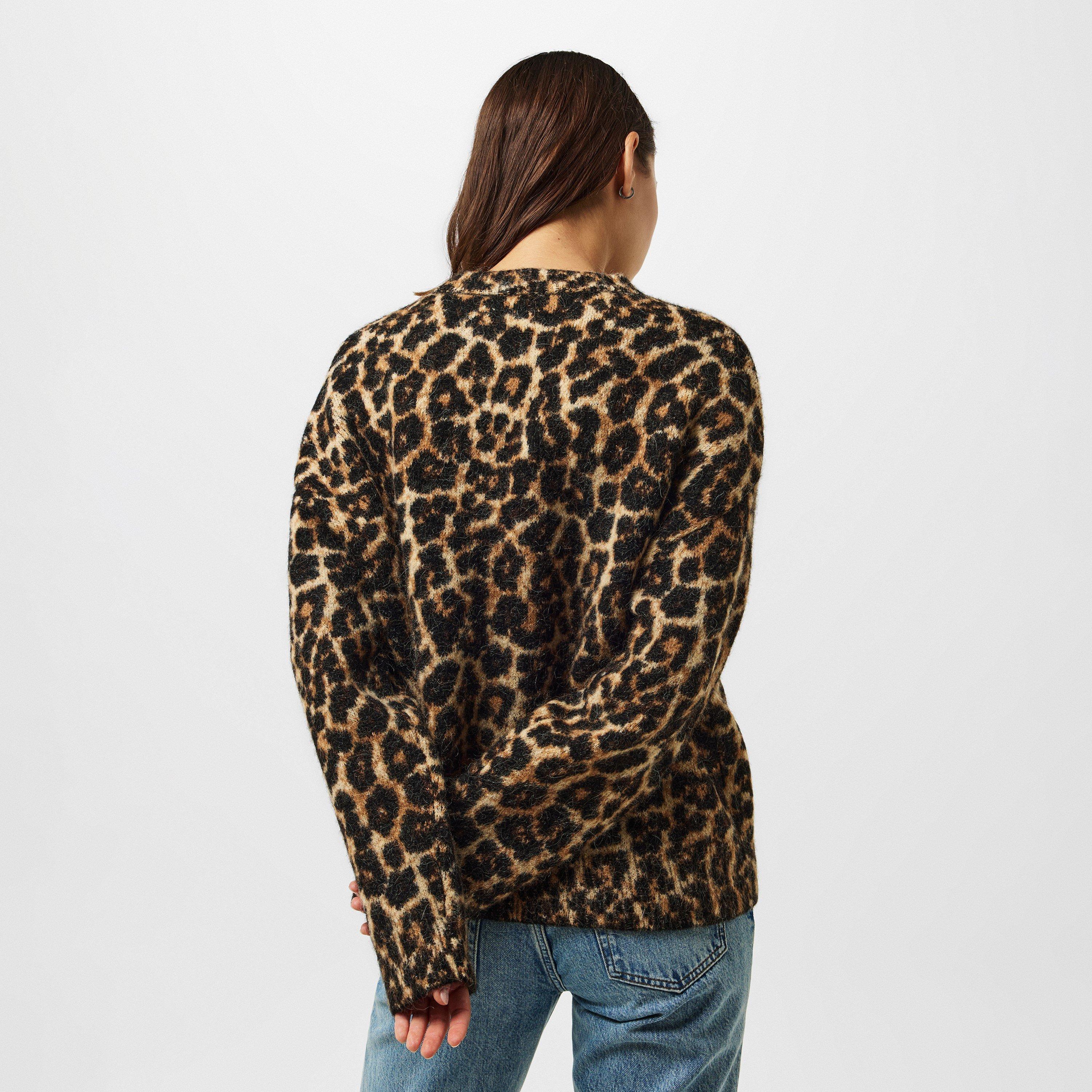 BROWN LEO - Anine Bing - Women's Crew Neck Jumper - 4