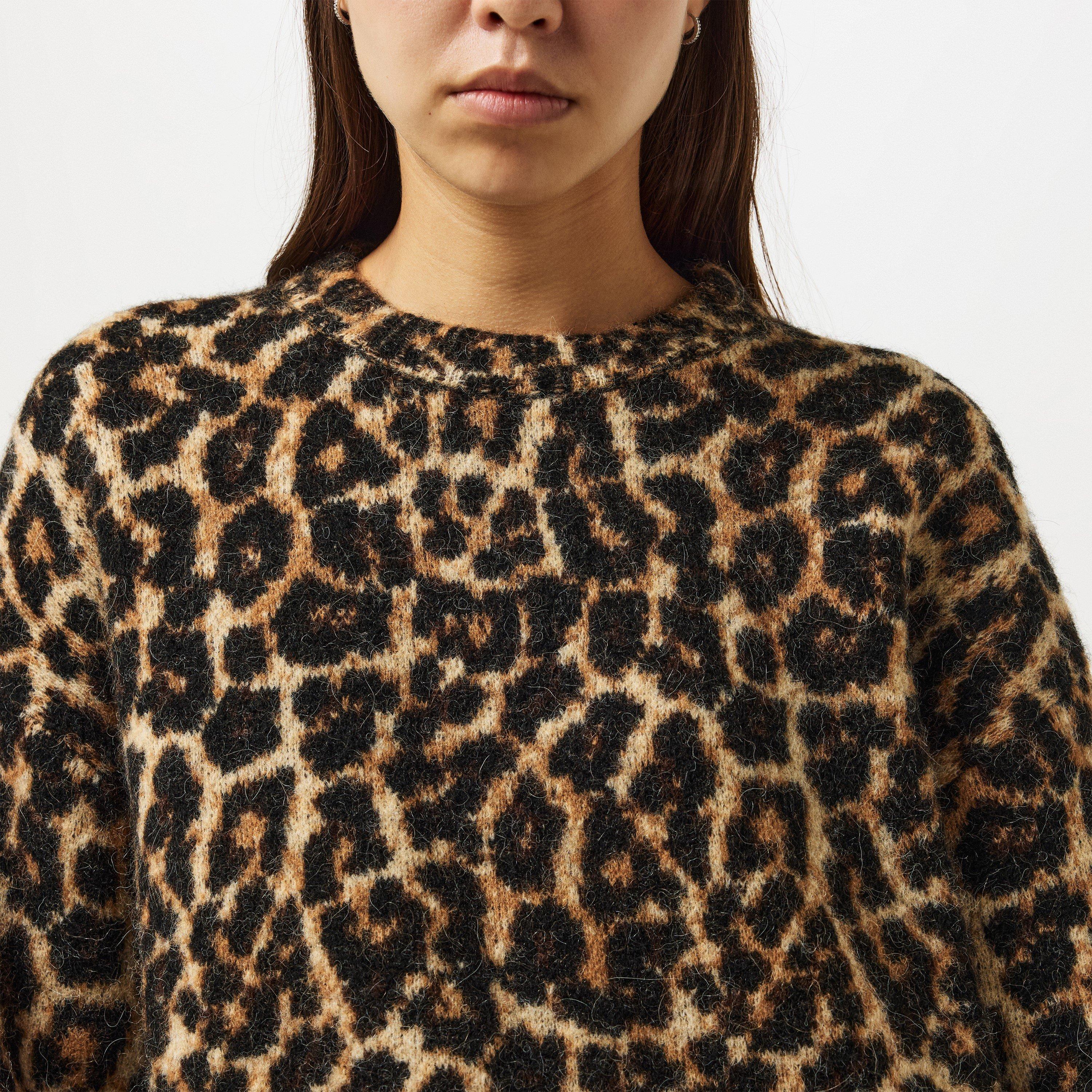 BROWN LEO - Anine Bing - Women's Crew Neck Jumper - 5