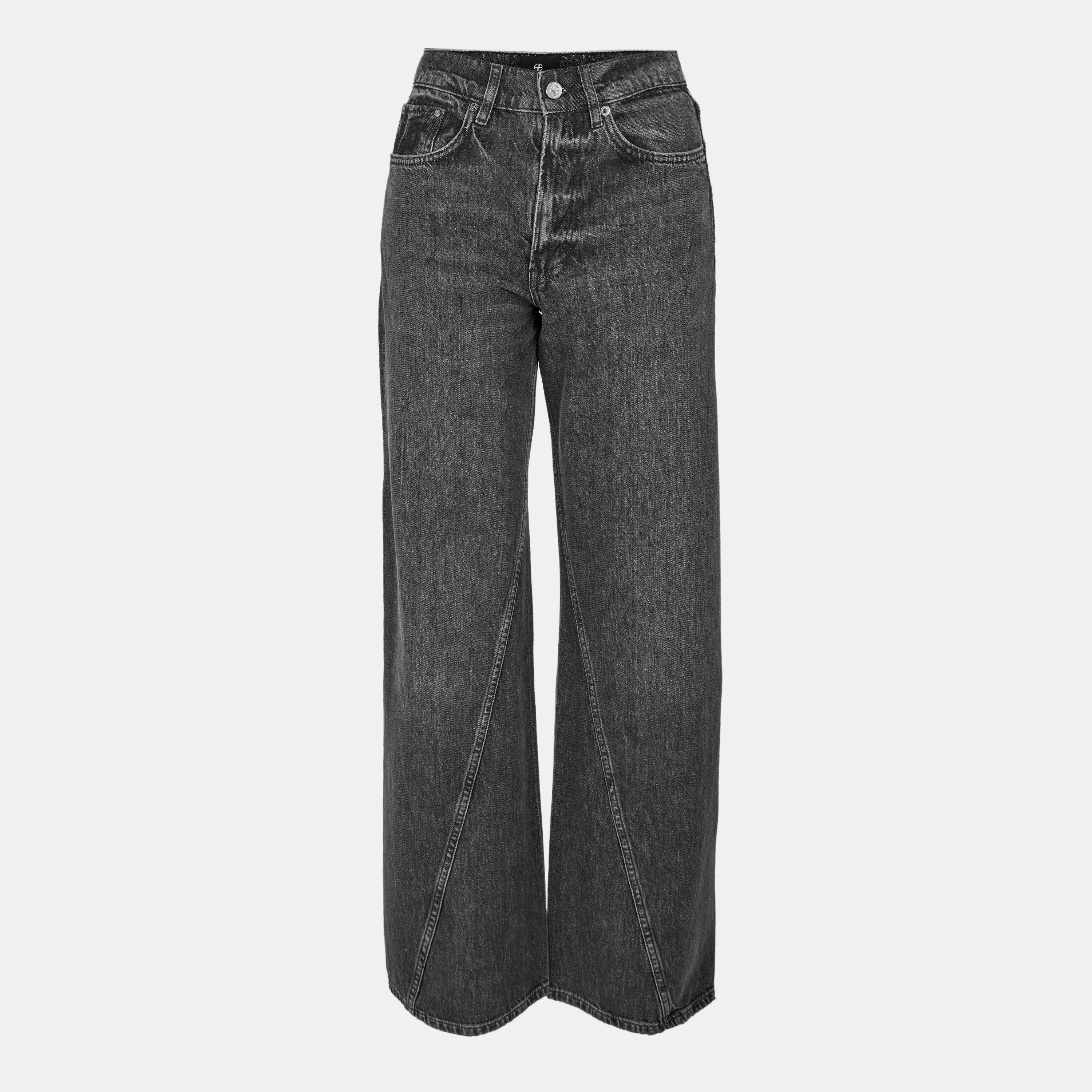 WASHED BLACK - Anine Bing - Women's Brie Wide Leg Jeans - 1