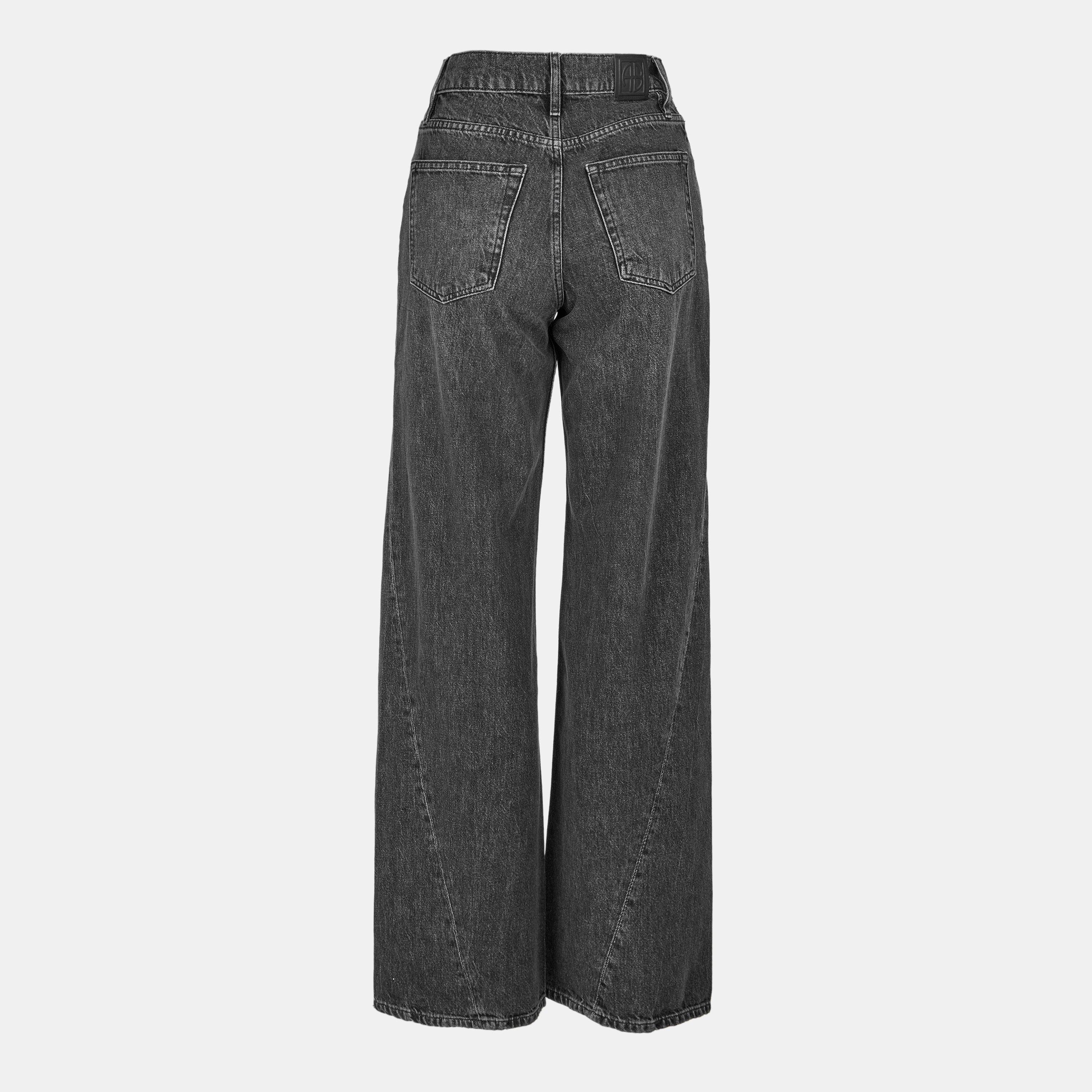 WASHED BLACK - Anine Bing - Women's Brie Wide Leg Jeans - 2
