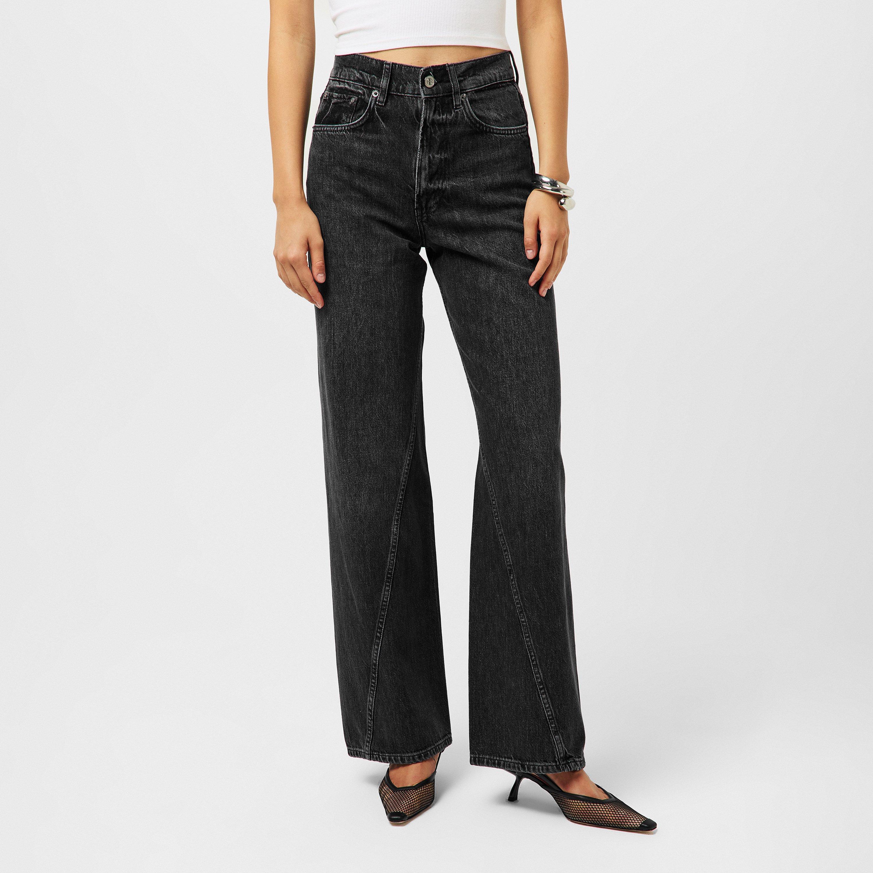 WASHED BLACK - Anine Bing - Women's Brie Wide Leg Jeans - 3