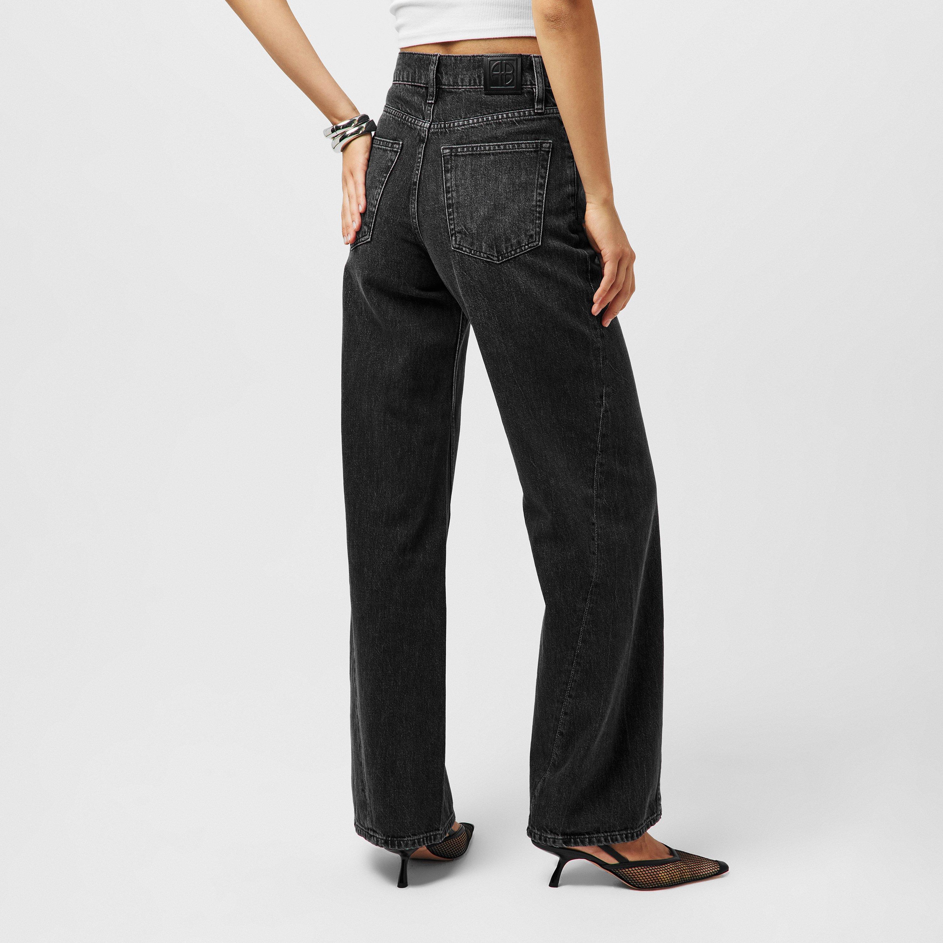 WASHED BLACK - Anine Bing - Women's Brie Wide Leg Jeans - 4